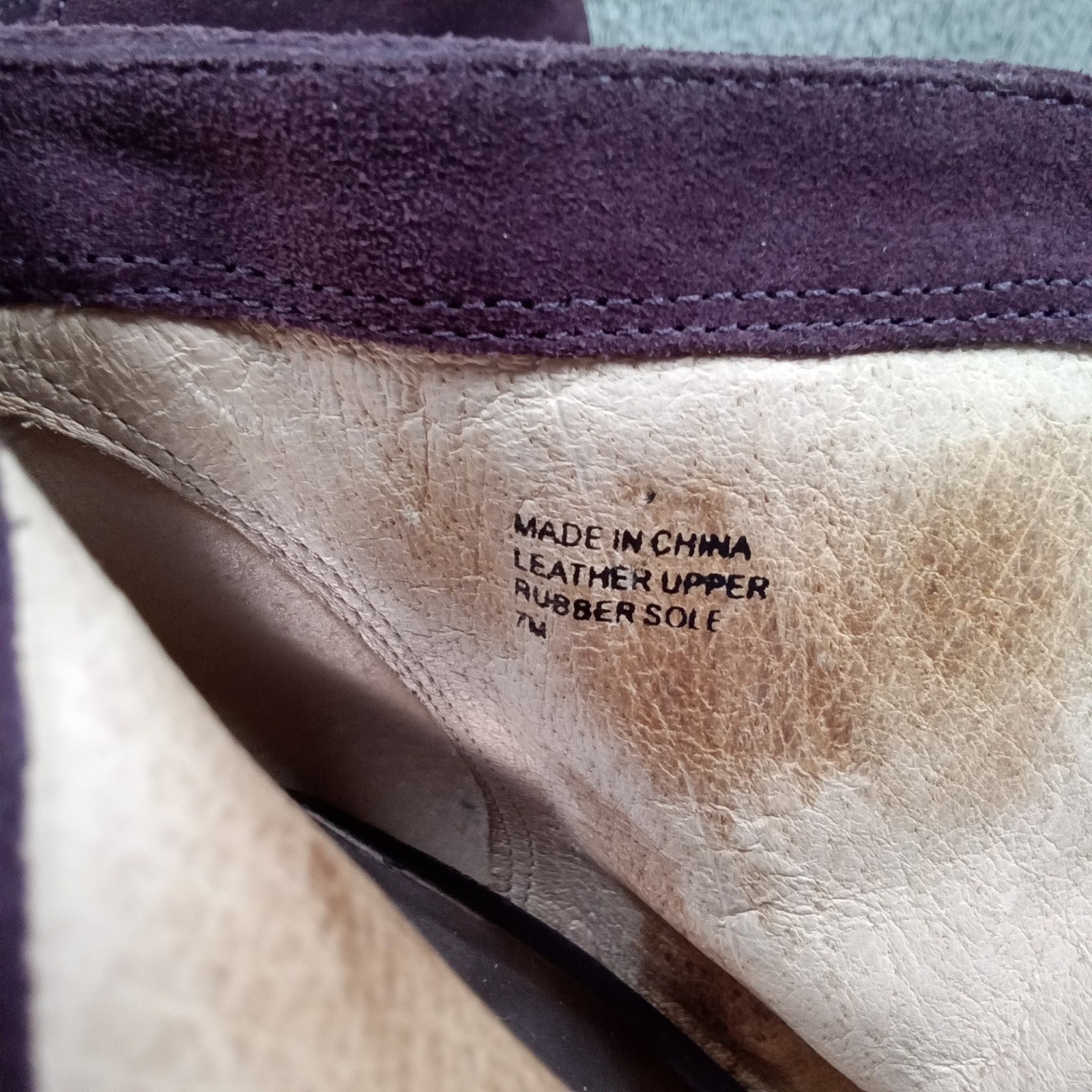 Michael Kors Plum Purple Suede Peep Toe Platform Ankle Boots MK Logo 7M