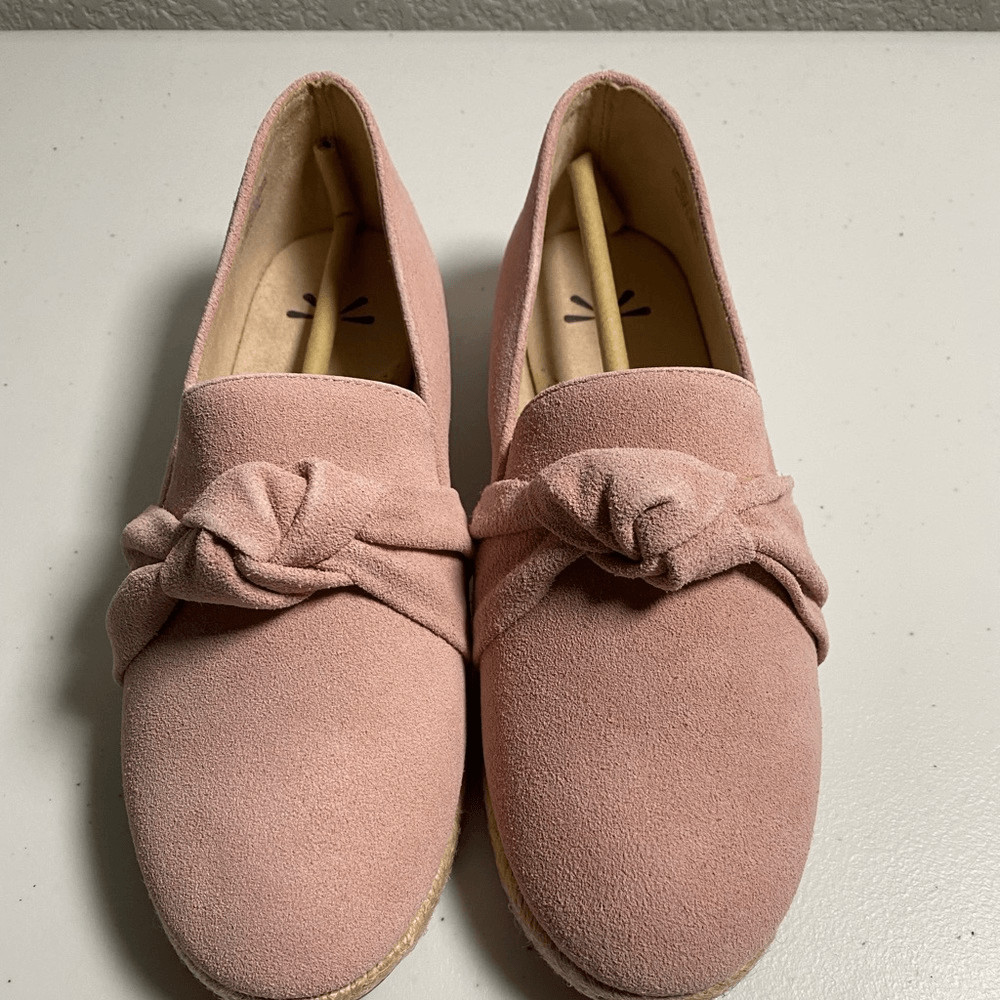 NIB Isaac Mizrahi Women’s Pink Knotted Slip On Espadrille Flat Shoes- Size 7.5