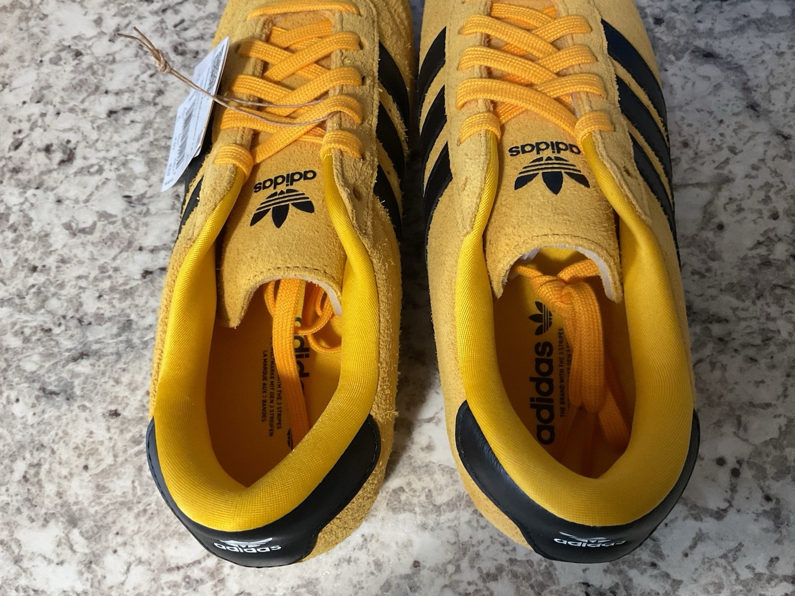 Womens Adidas Taekwondo Sneakers LA Lace Size 7 Crew Yellow Black Gum JS1461 New