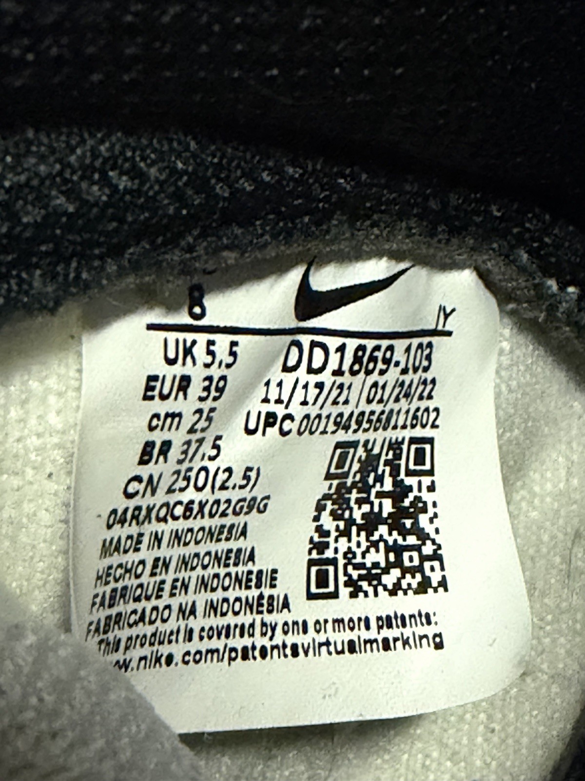 Nike Dunk High Shoes Women’s Size 8 Black White Panda Retro Leather DD1869-103