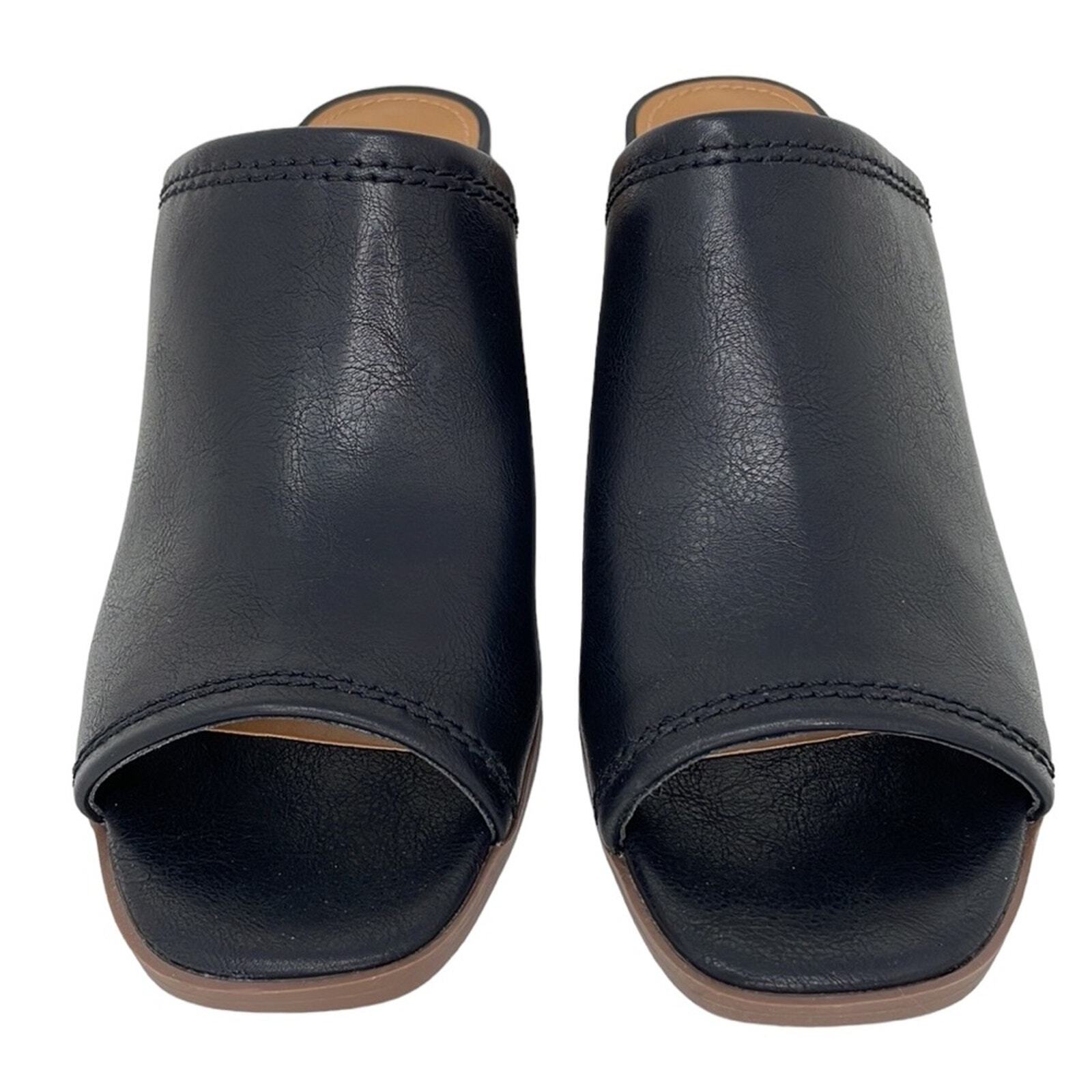 a.n.a Sandals Shoes Heels NWT Open Toe Black Size 6.5 6 1/2