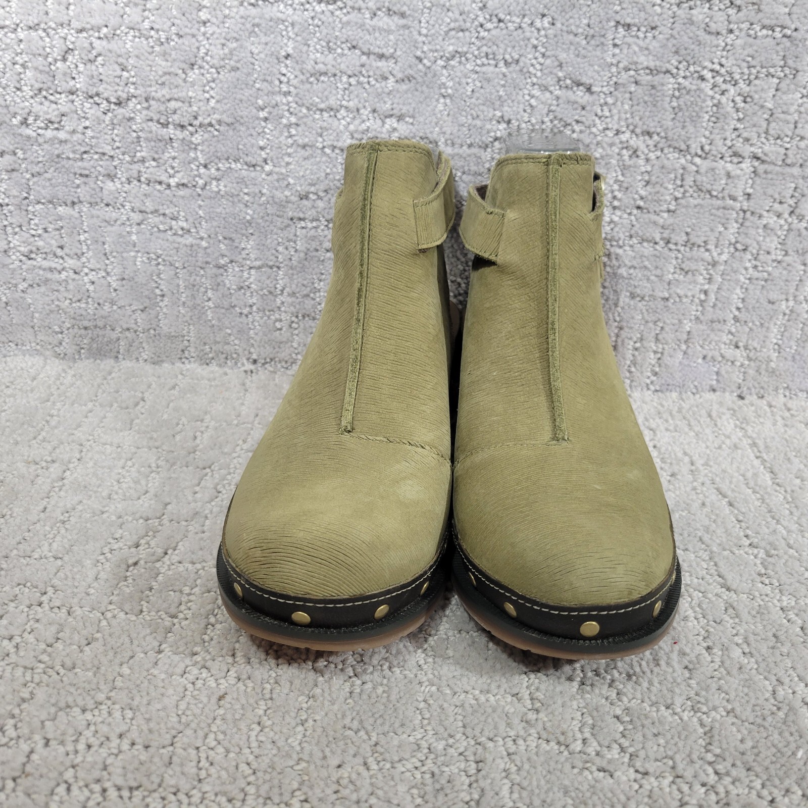 Chaco Womens US 6 Cataluna Moss Olive Green Waterproof Leather Ankle Strap Clogs