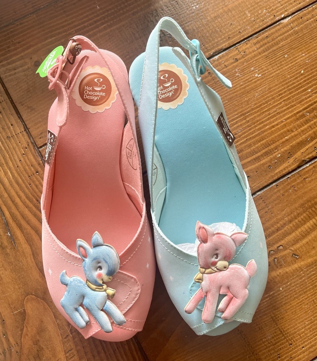 Brand new in box Hot Chocolate design deer wedge sandals size 7