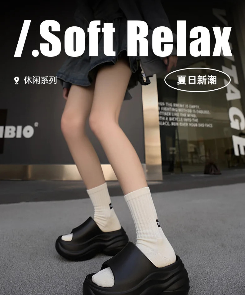 Non-Slip Home Thick Bottom Slippers for Women Platform Sandals Fashion Comfortab