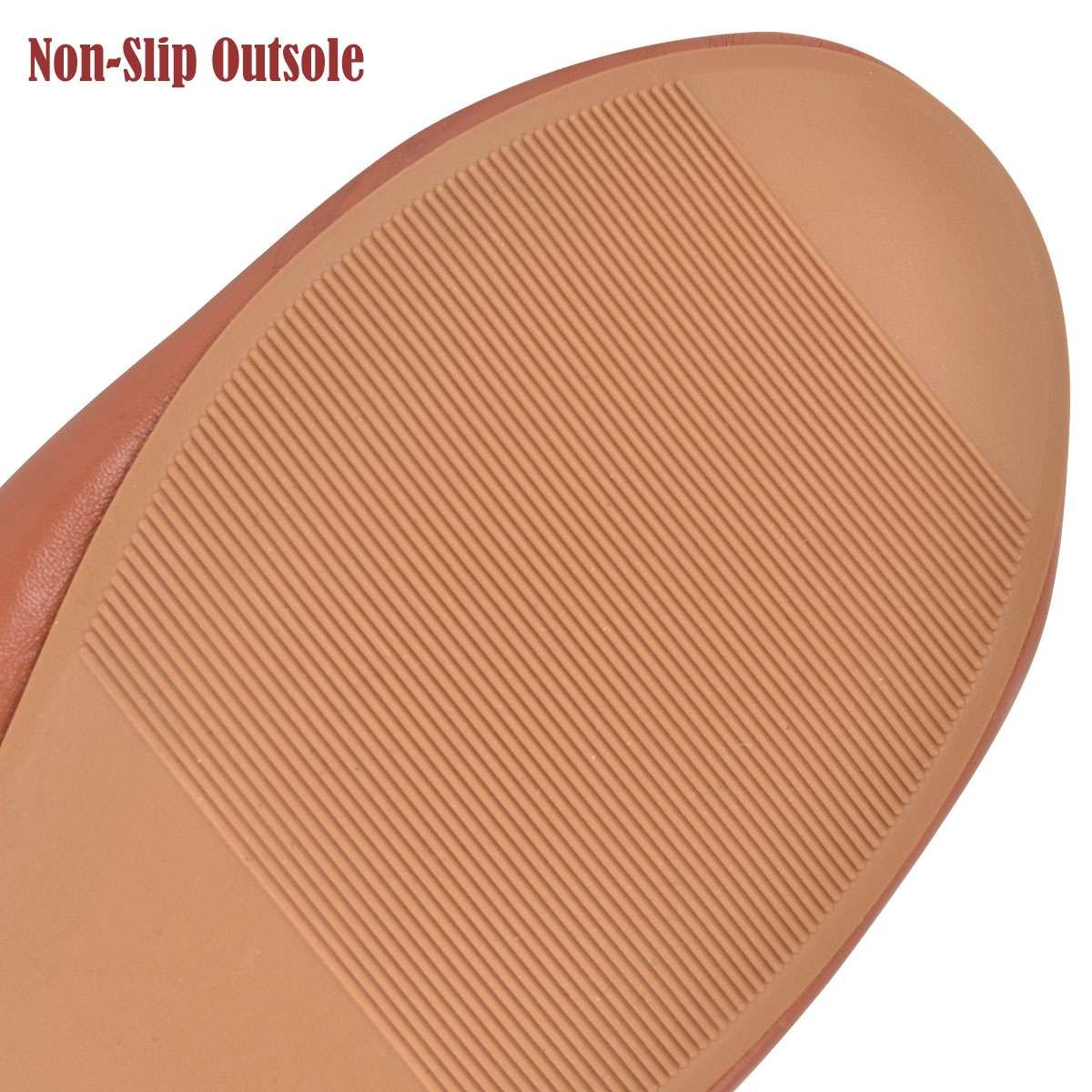 Women Ballet Flat Round Toe Slip On Comfortable Casual Travel Work Walking Shoes