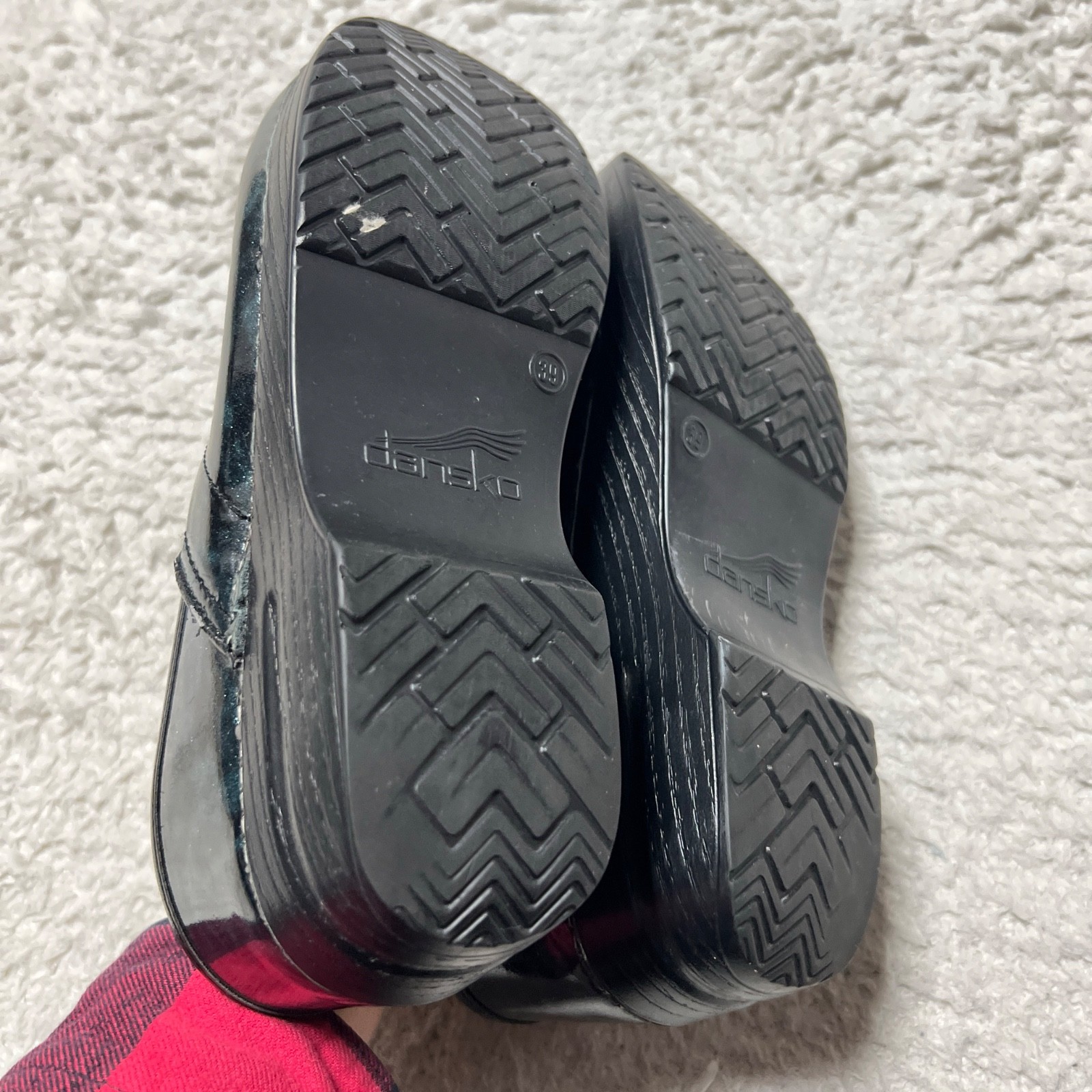 Dansko Professional Clogs Women Size 39 Green Metallic Vegan Leather Workwear