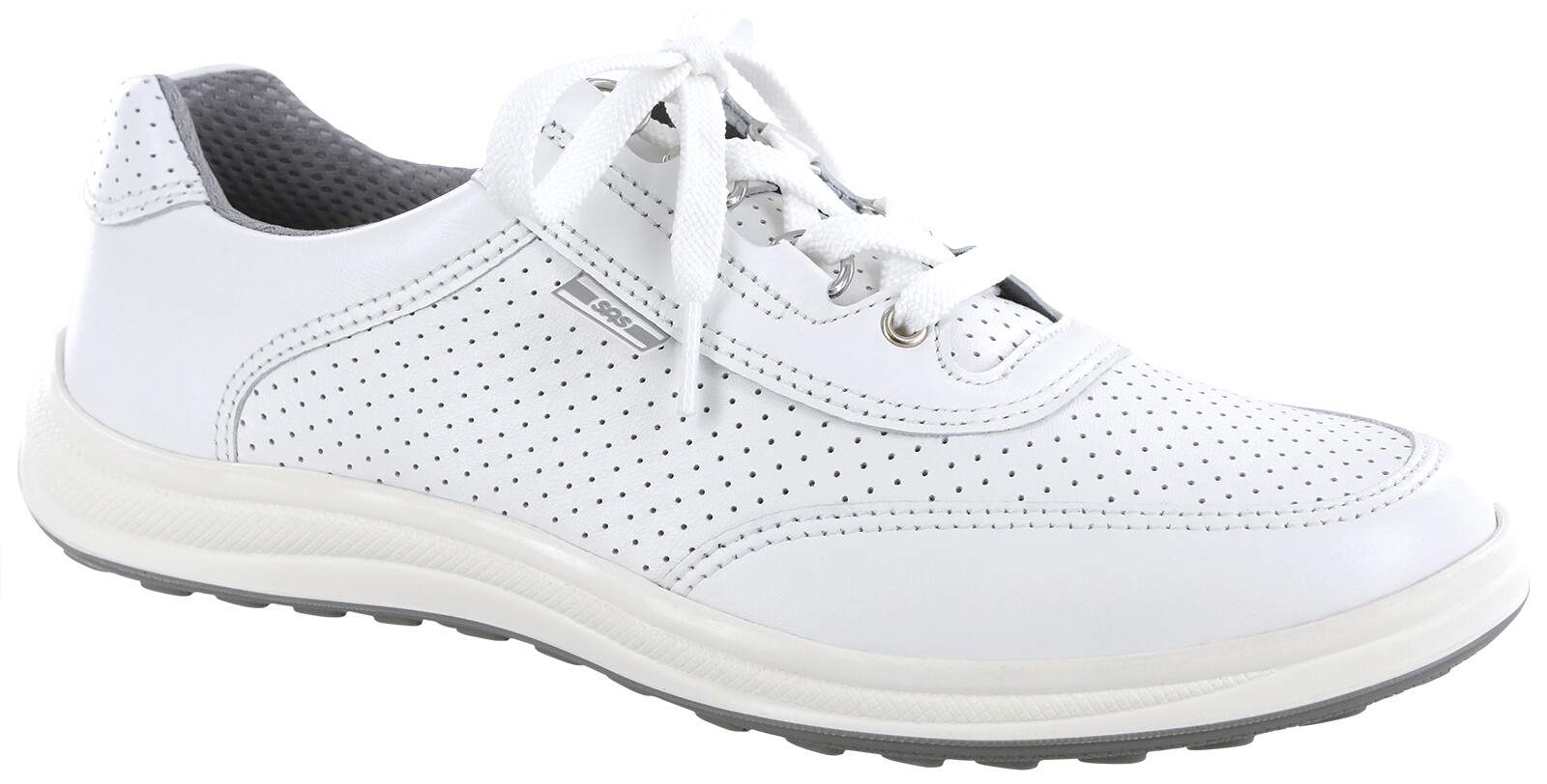 SAS Women’s Shoes Sporty Lux White Perf Many Sizes & Widths Brand New In The Box