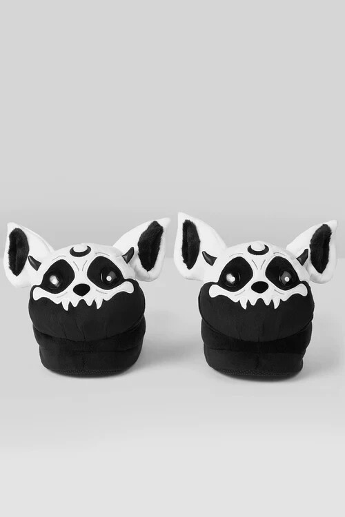 Killstar Vampir: Batbone Slippers Plush Gothic Skeleton Gothic Spooky KSRA007288