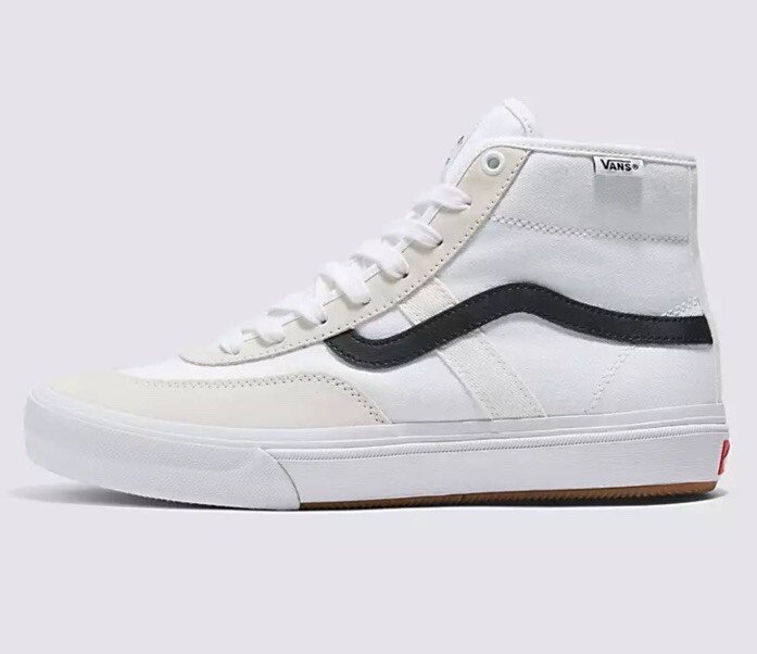 New Adorable Vans Crockett High Women’s High-Top Shoes, Size: 9.5 White
