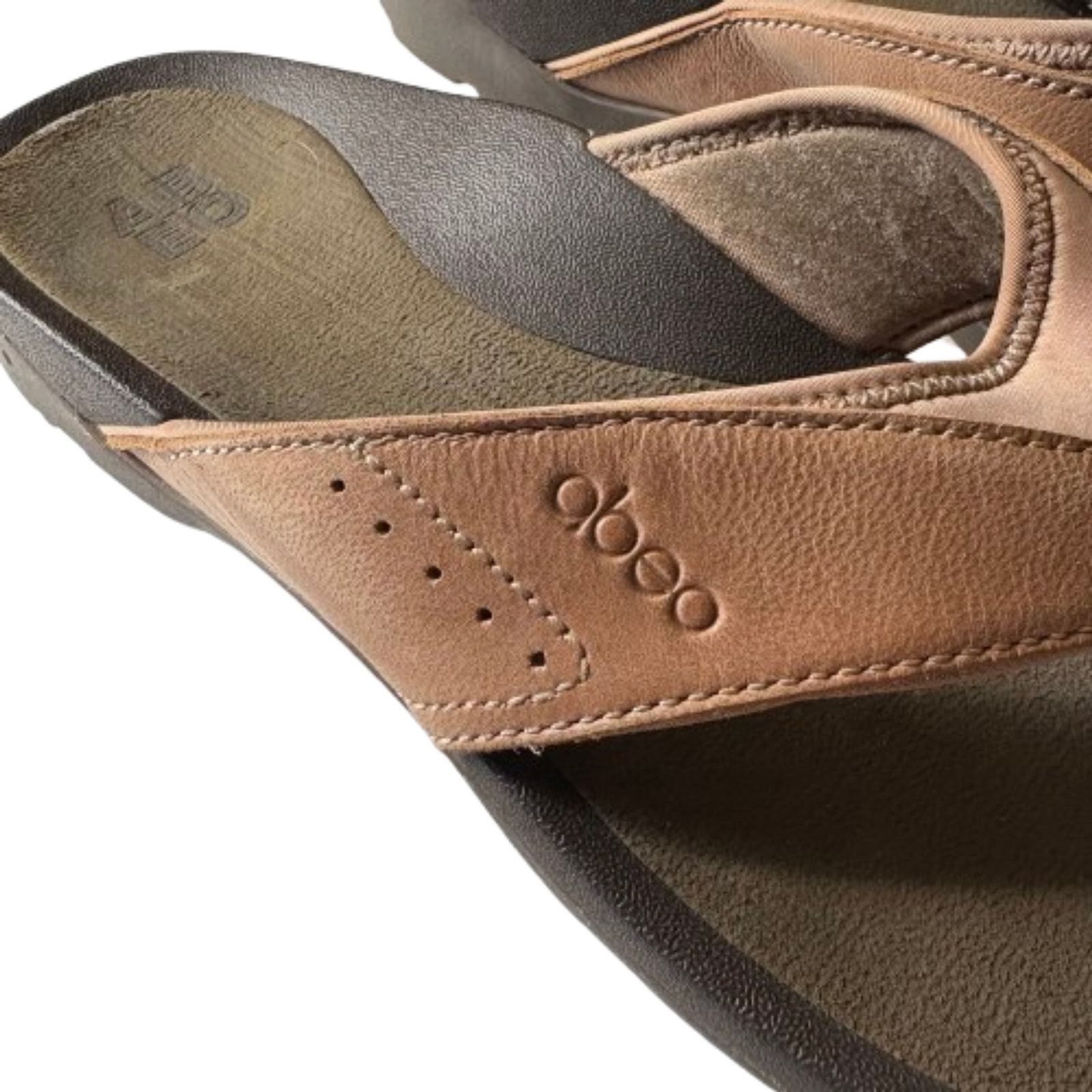 Abeo Balboa W400 Tan Leather Flip Flop Sandals Orthotic Women’s Size 7.5N