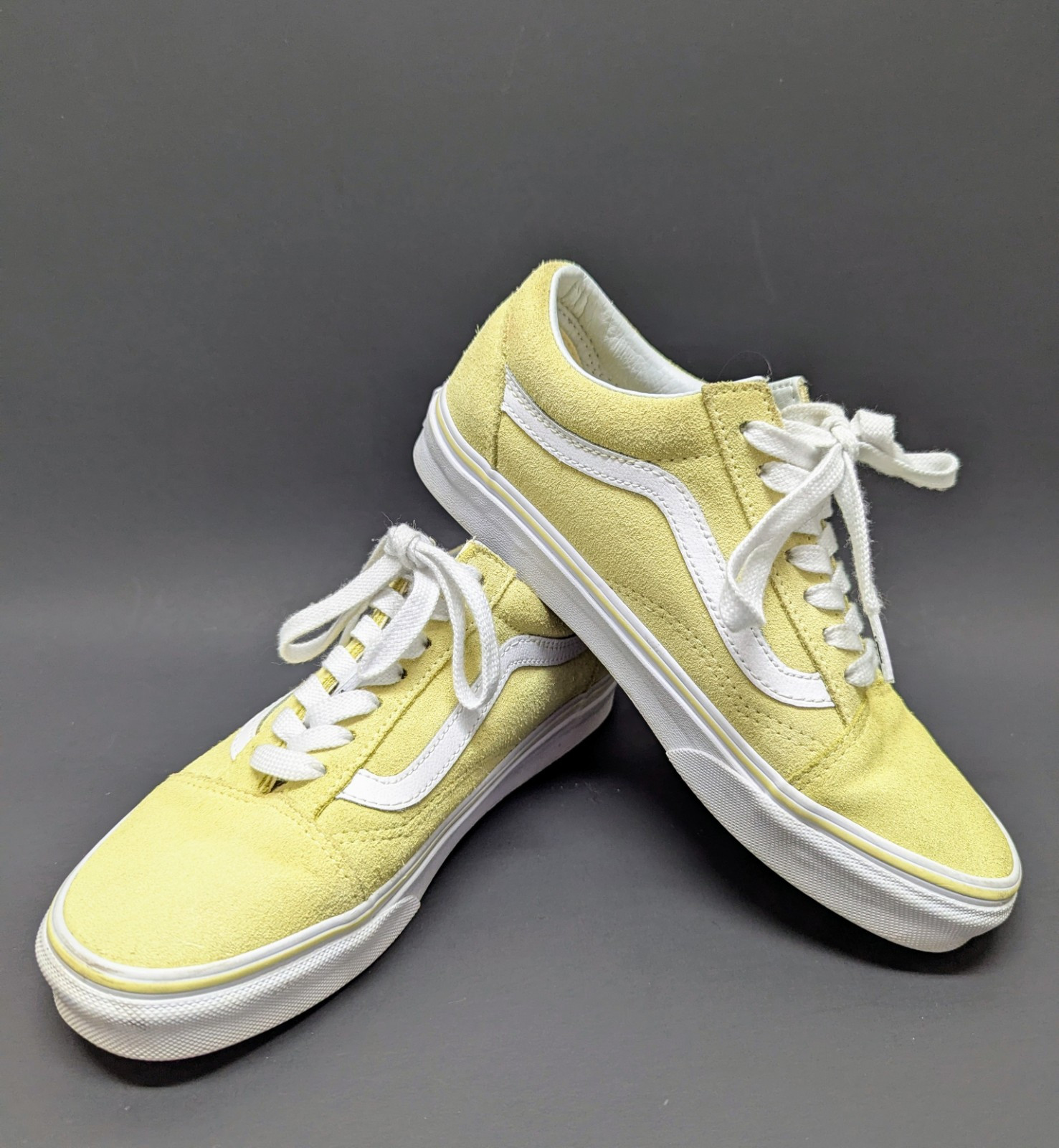 VANS Off The Wall Old Skool Yellow Suede Classic Shoes Sneakers Men 5 Women 6.5