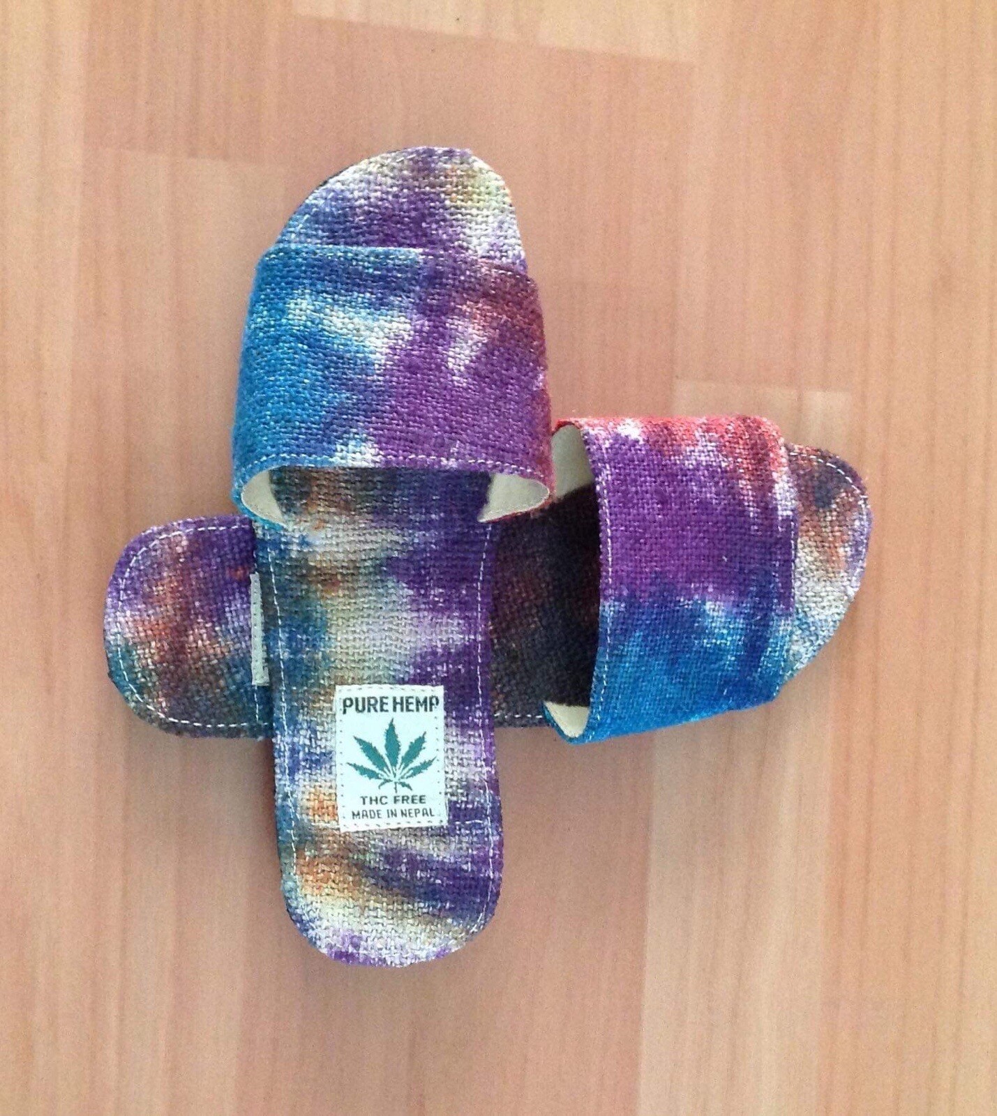 Tie Dye Hemp Slippers
