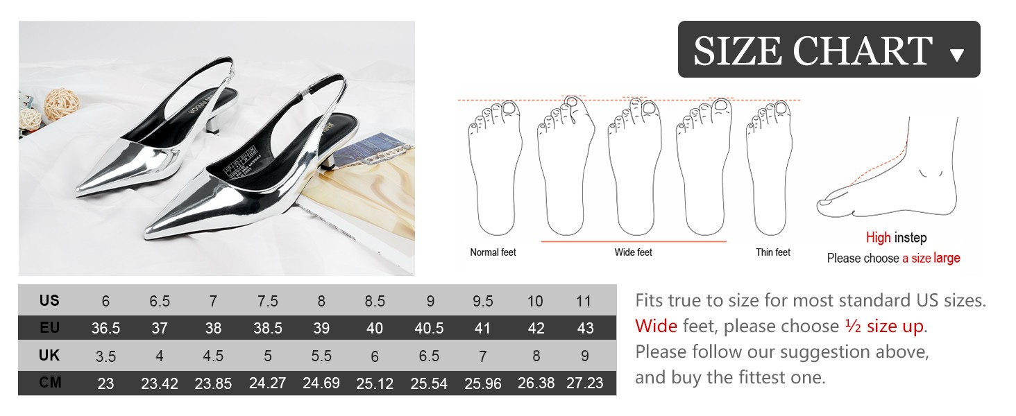 Chic Slingback Kitten Heels Pointed Toe 1.9 inch Wedding Party Dress Pumps