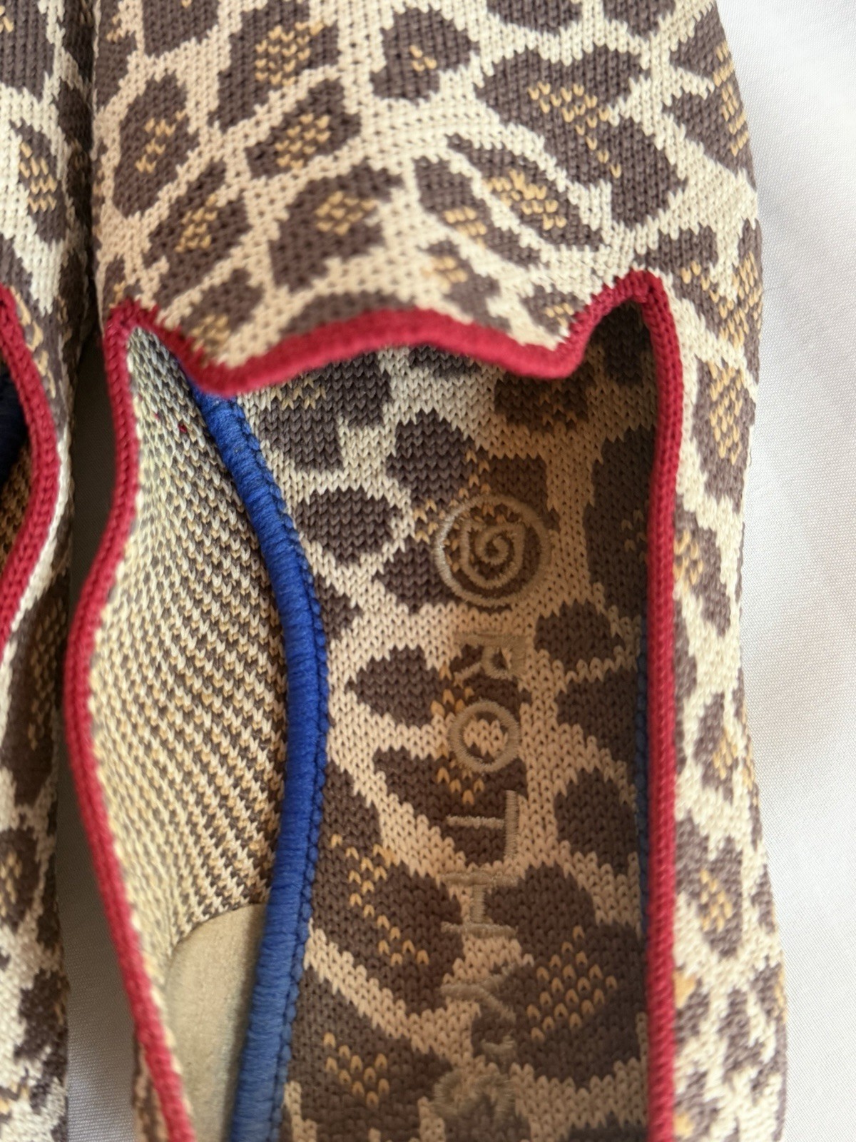 Rothy’s The Loafer Women’s Knit Leopard Print Loafer Flats Slip-On Round Toe 8