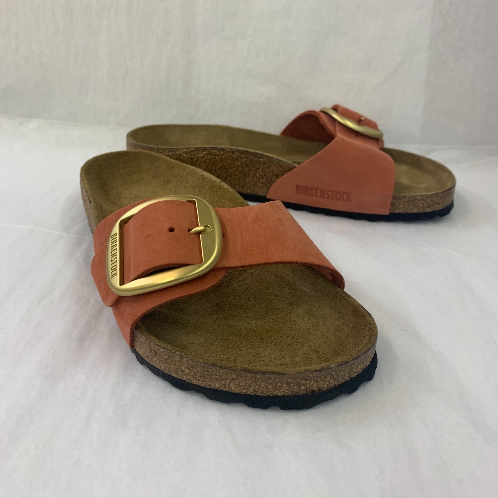 Birkenstock New w/o Box Madrid Big Buckle Mars Red Nubuck Leather Reg SelectSize