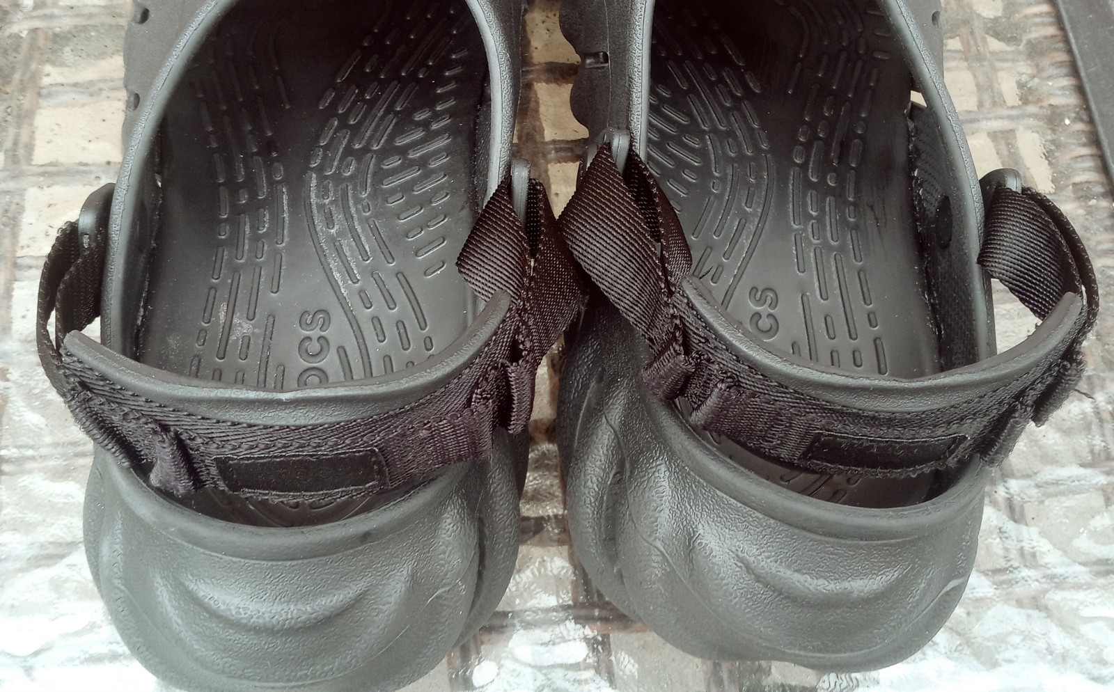 Crocs Echo Clog Unisex Black Men’s Sz 9 Women’s Sz 11 Adjustable Turbo Strap