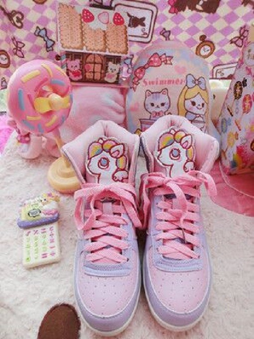 Cute girl high top sports shoes student casual sports shoes