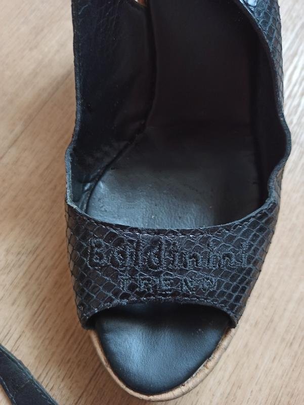 Women Baldinini heels black leather 37 #5HDM