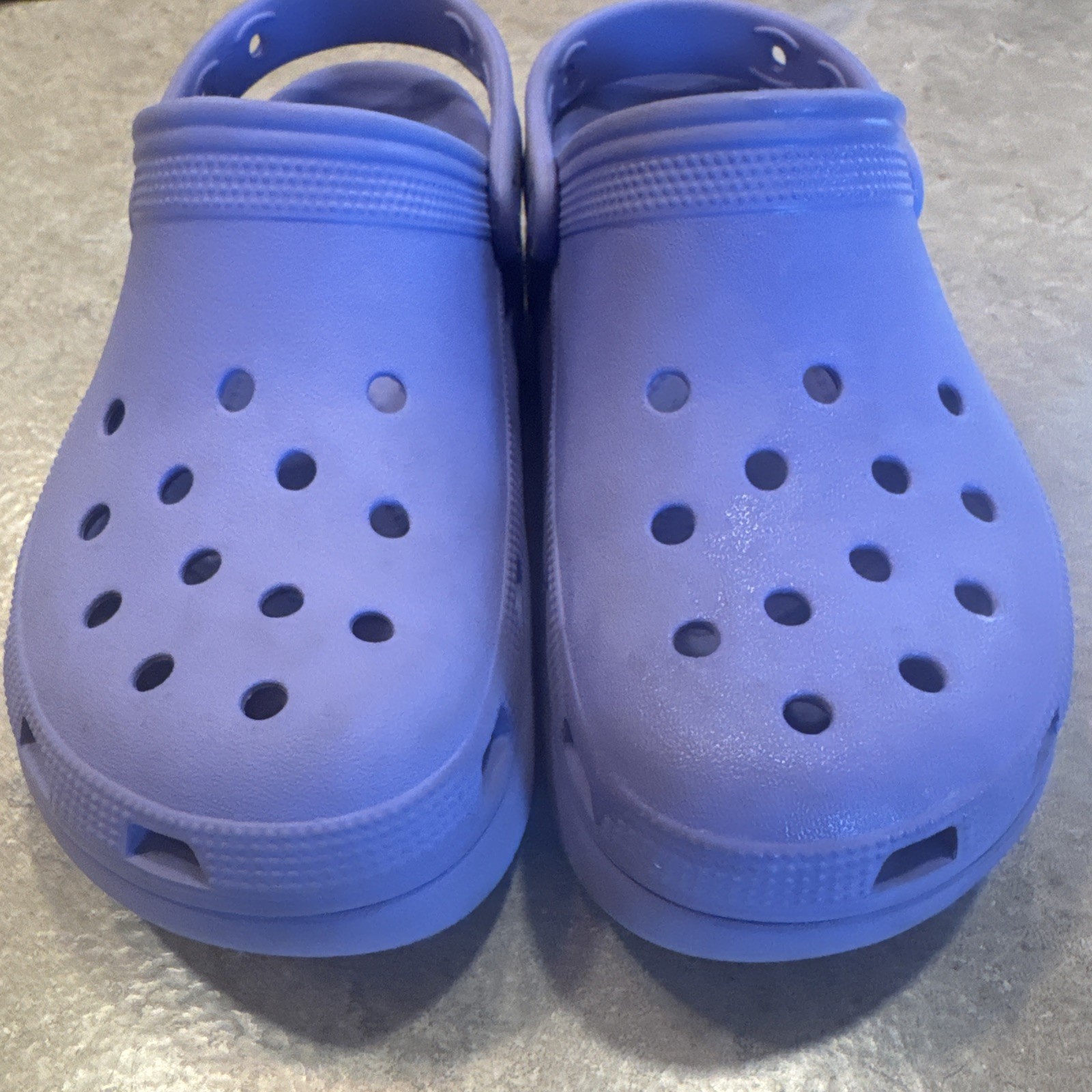 Iconic Cutie Crush Crocs Platform Clog Shoes J5 Unisex Purple EXCELLENT