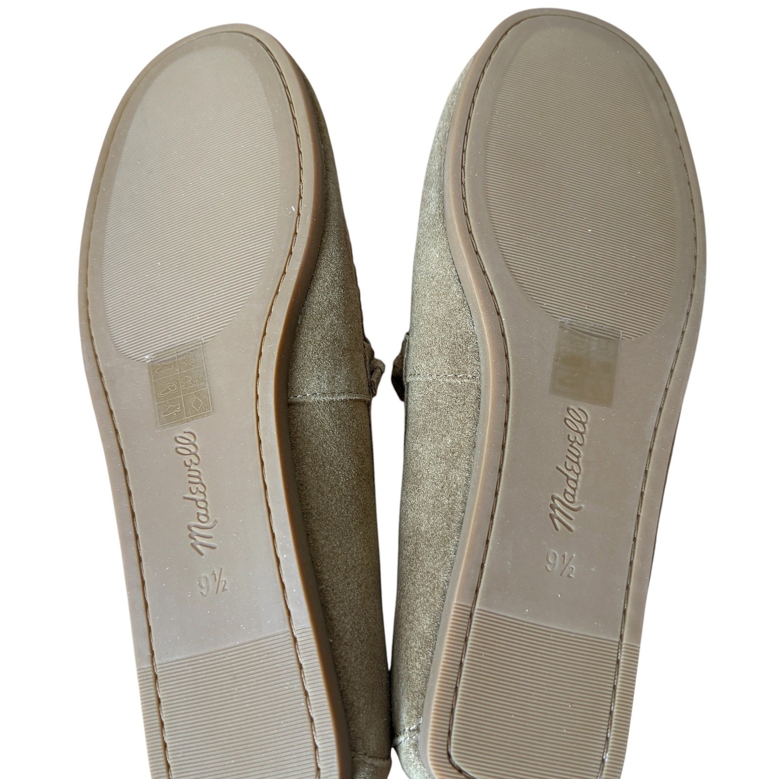 Madewell The Meadow Whipstitched Driver brown suede 9.5 NEW