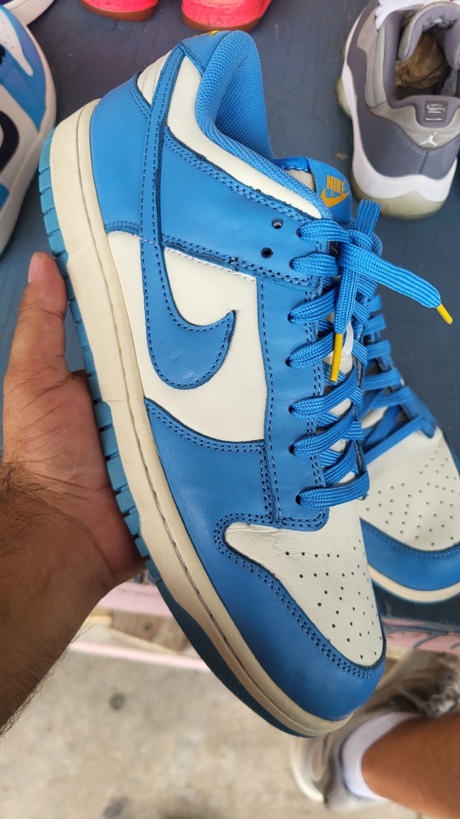 Nike Dunk Low Coast DD1503-100 Blue White Colorblock Leather Low Top Sneaker