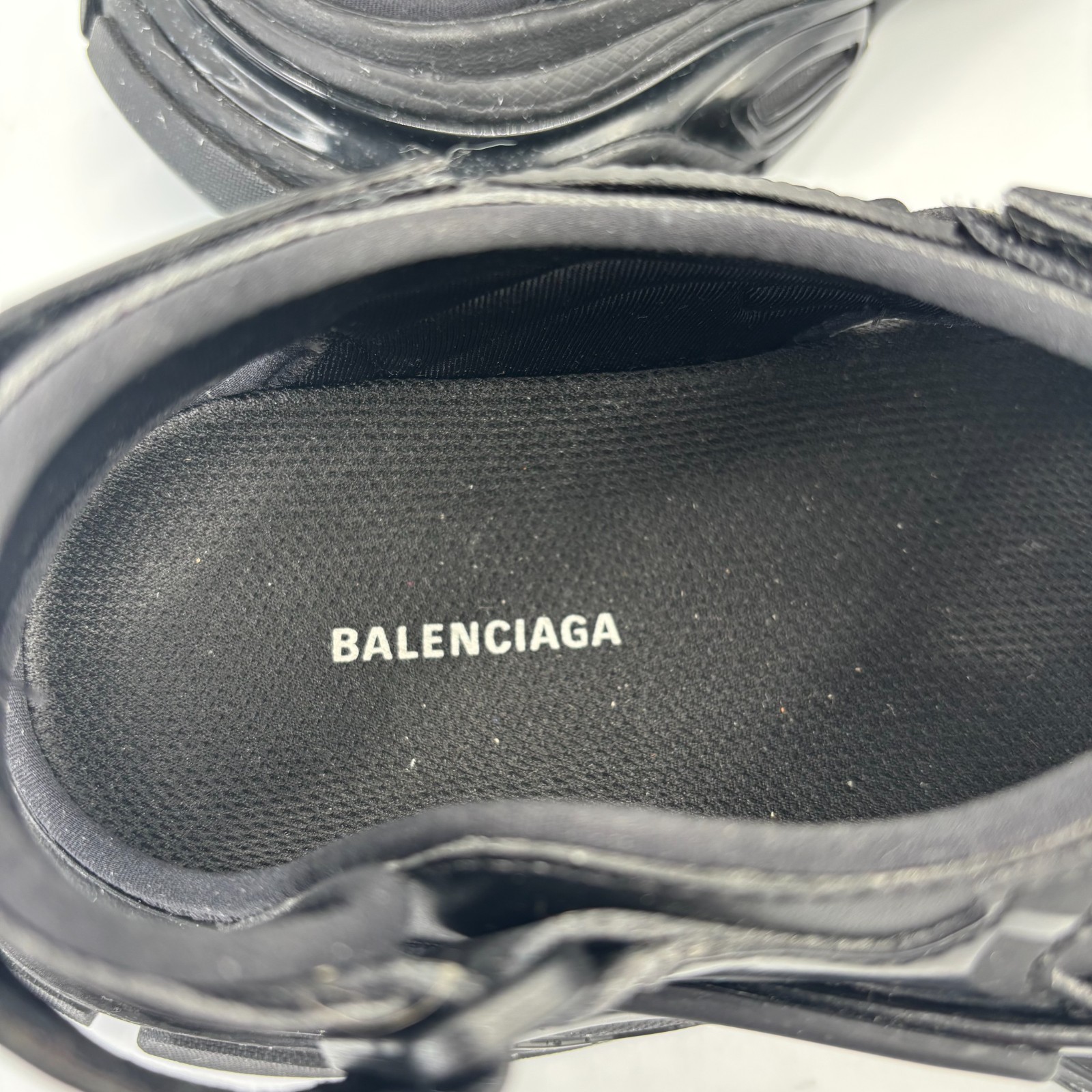 Balenciaga Track Sandals Black Size 37 EU 7 US Women 617543 Lightly Worn Authent