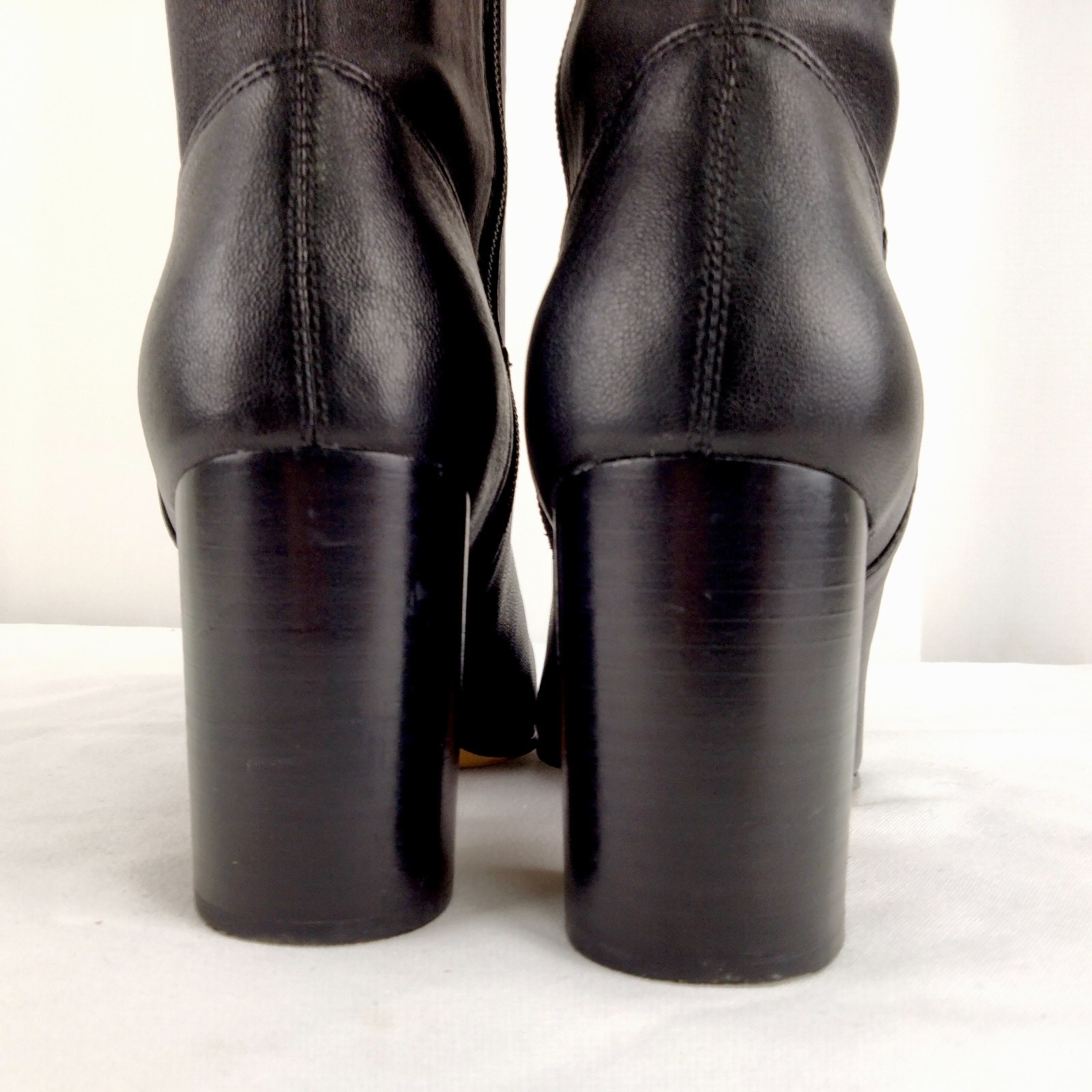 Coach Bond Boots Mid-Calf 3.25″ Stacked Heel Black US Size 11 B