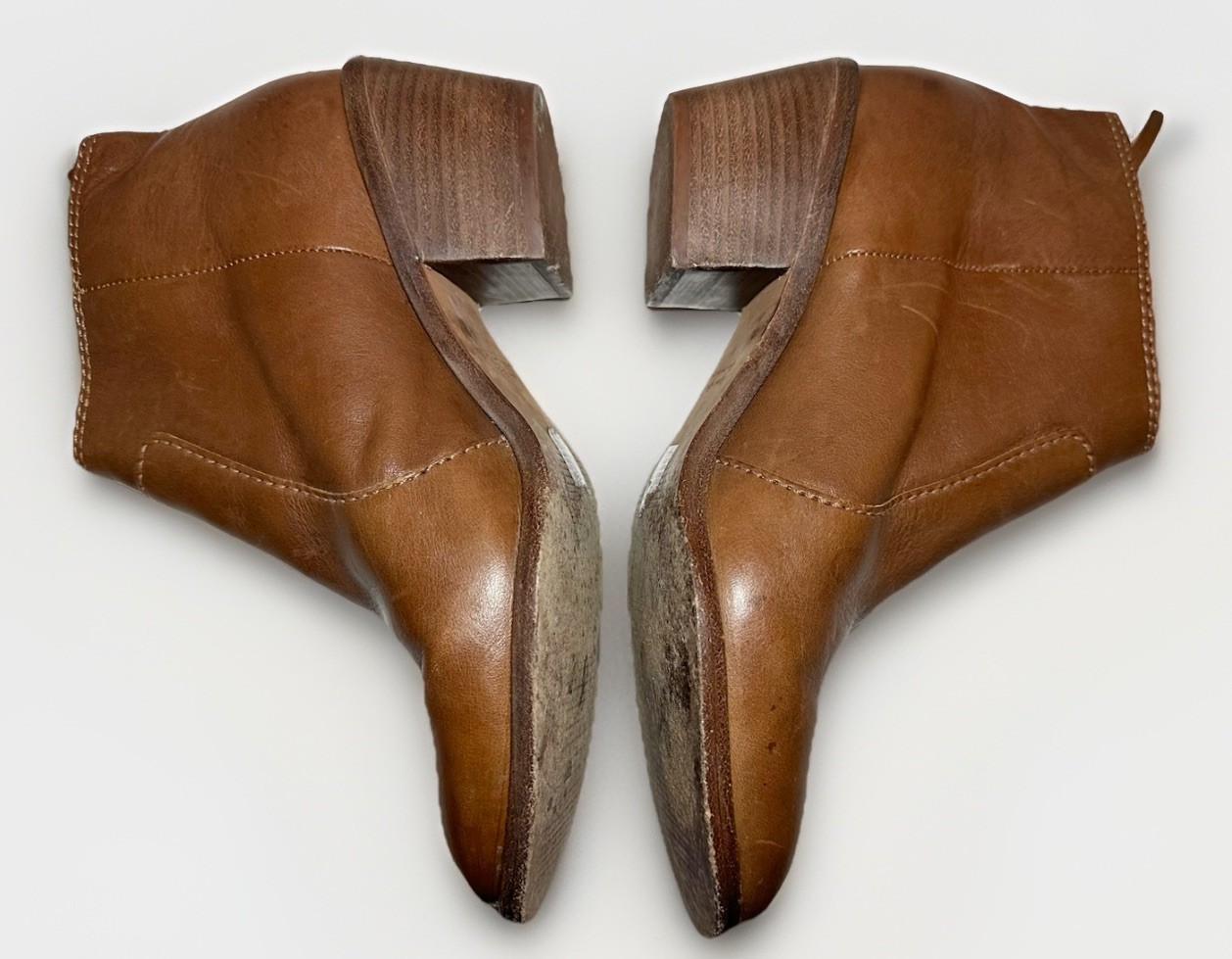 Madewell Women’s SIZE 8 The Janice Boots Ankle Booties Tan Leather