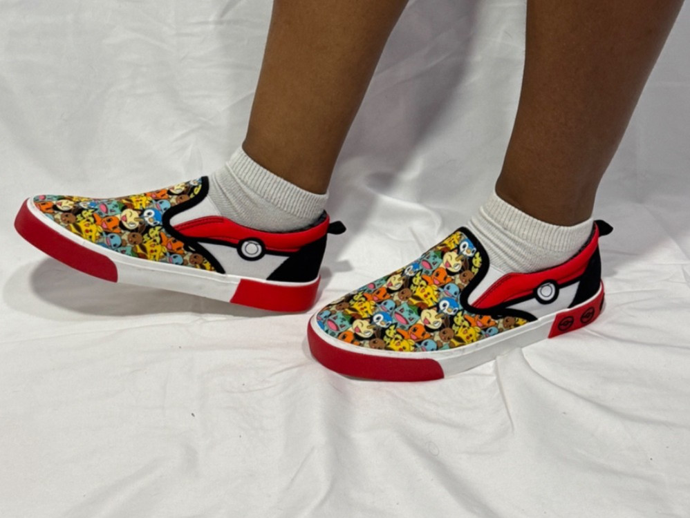 Pokemon Vans Style Slip On Shoes 6M/8W