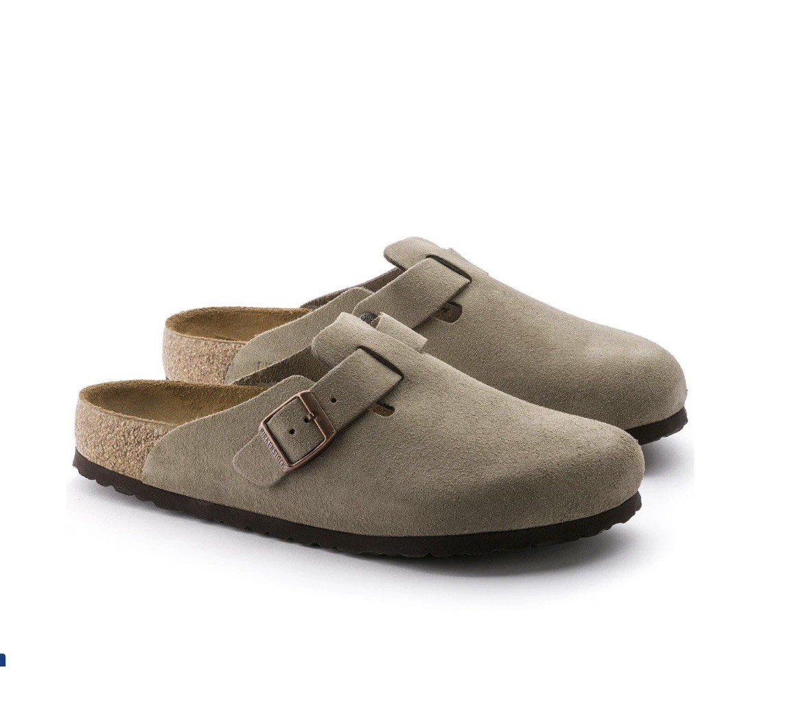 Boston Birkenstock Soft Footbed Grayish Green size 40 Women’s