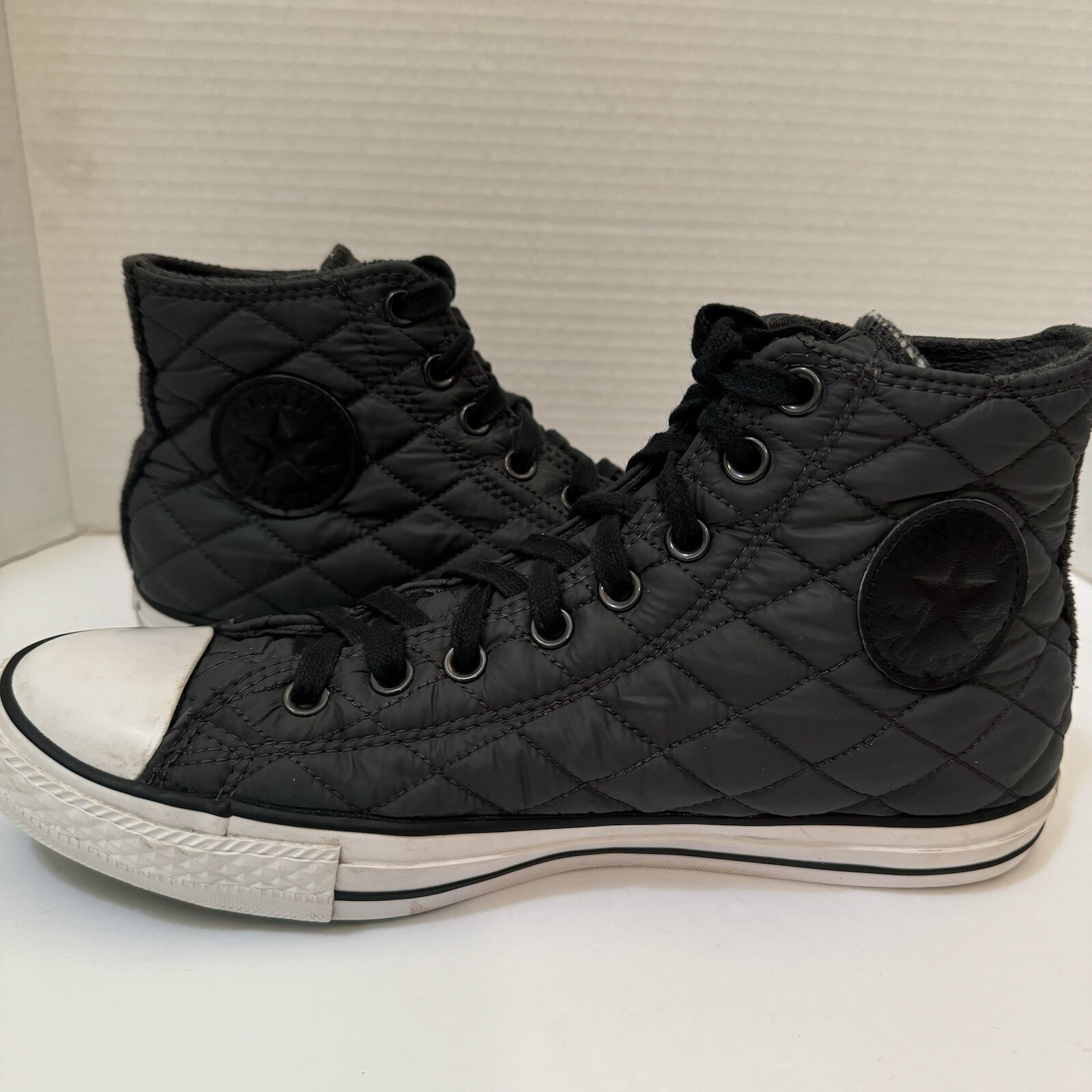Converse All Star Chuck Taylor Black Quilted Lined Unisex Sneakers