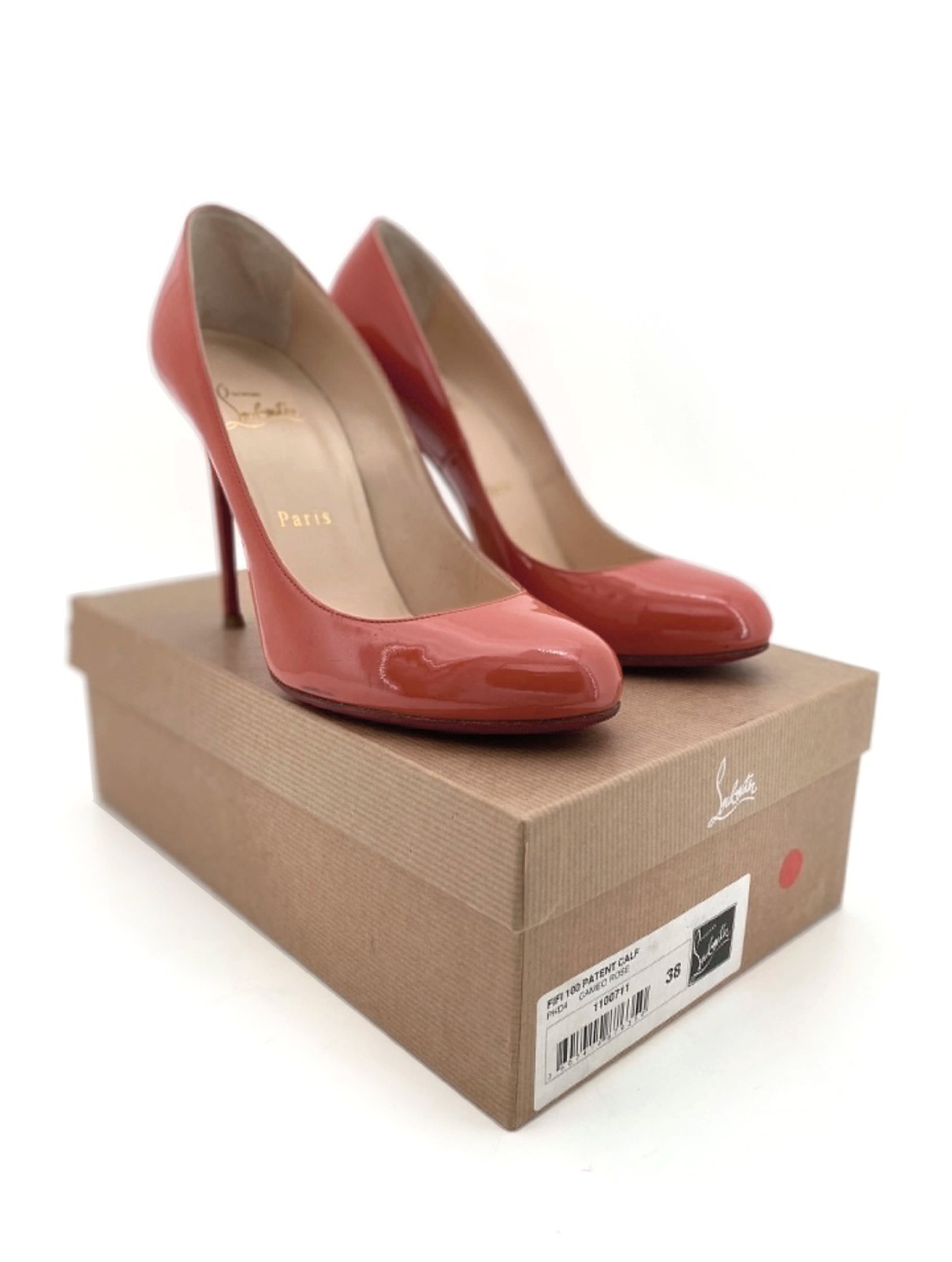 Christian Louboutin pump – Fifi 100 – Cameo rose patent leather – Good condition