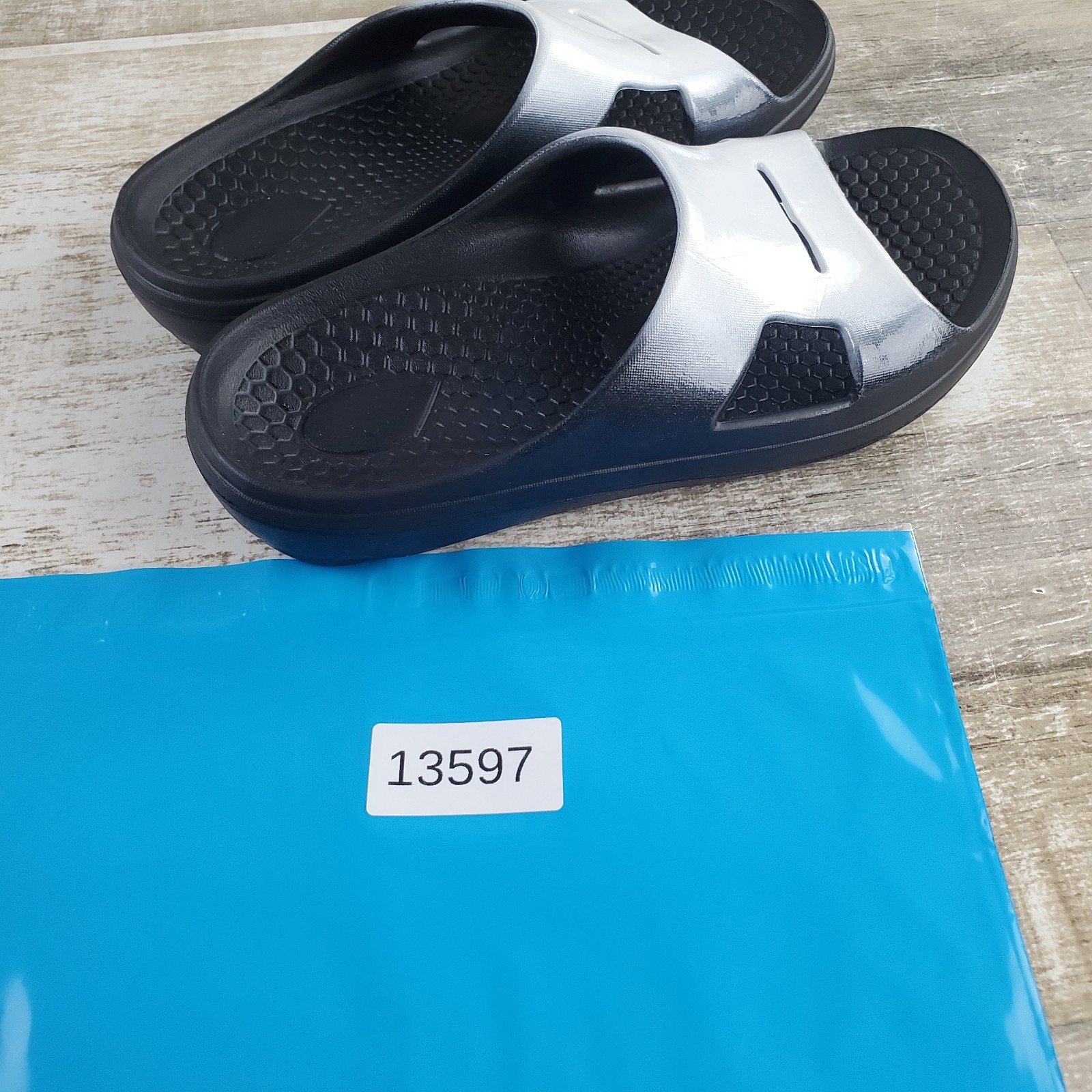 Spenco Fusion 2 Fade Womens Slide Sandals Sz 9 White Comfort Support Footbed