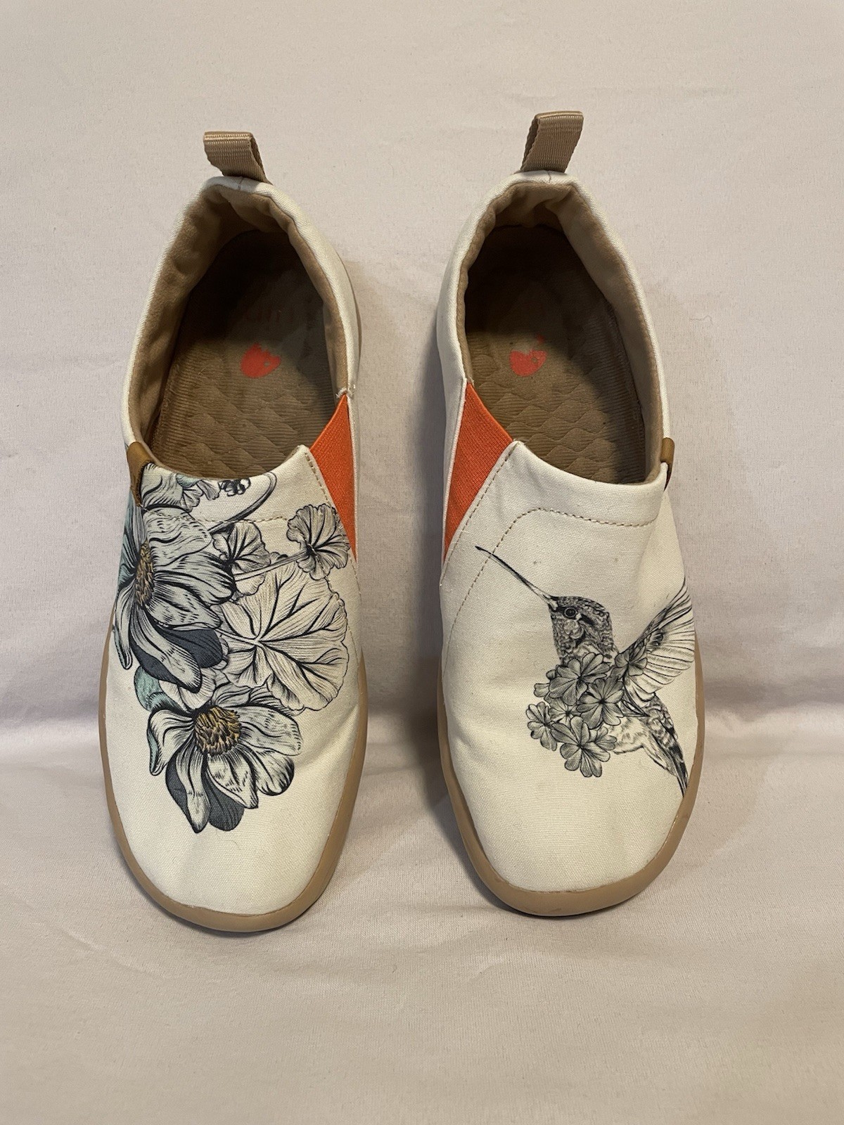 UIN Women’s Toledo Art Painted Travel Shoes Slip On Casual Loafers Sz 9 Floral