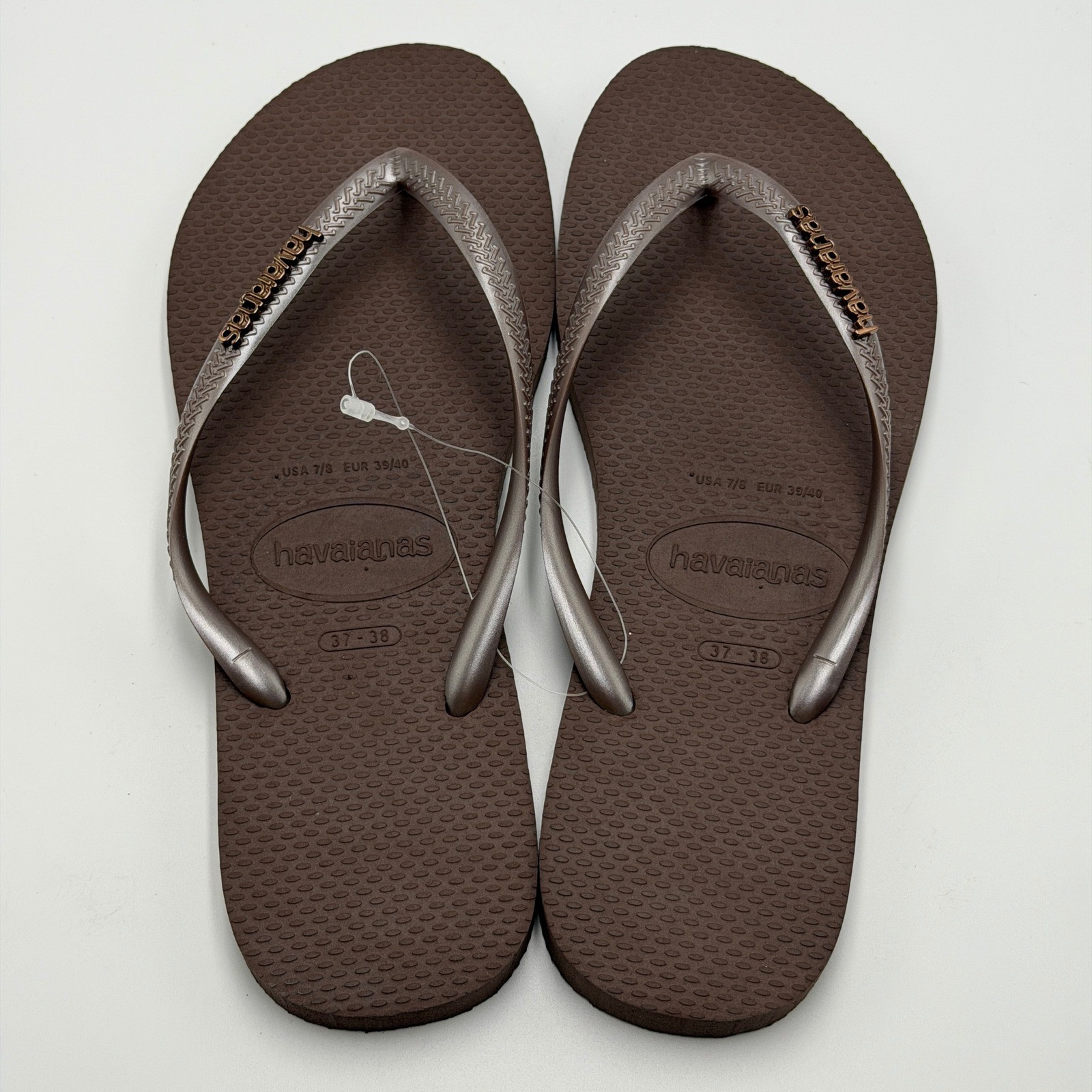SLIM0061 | W’s 7/8 | Havaianas Slim Logo Metallic flipflops / sandals