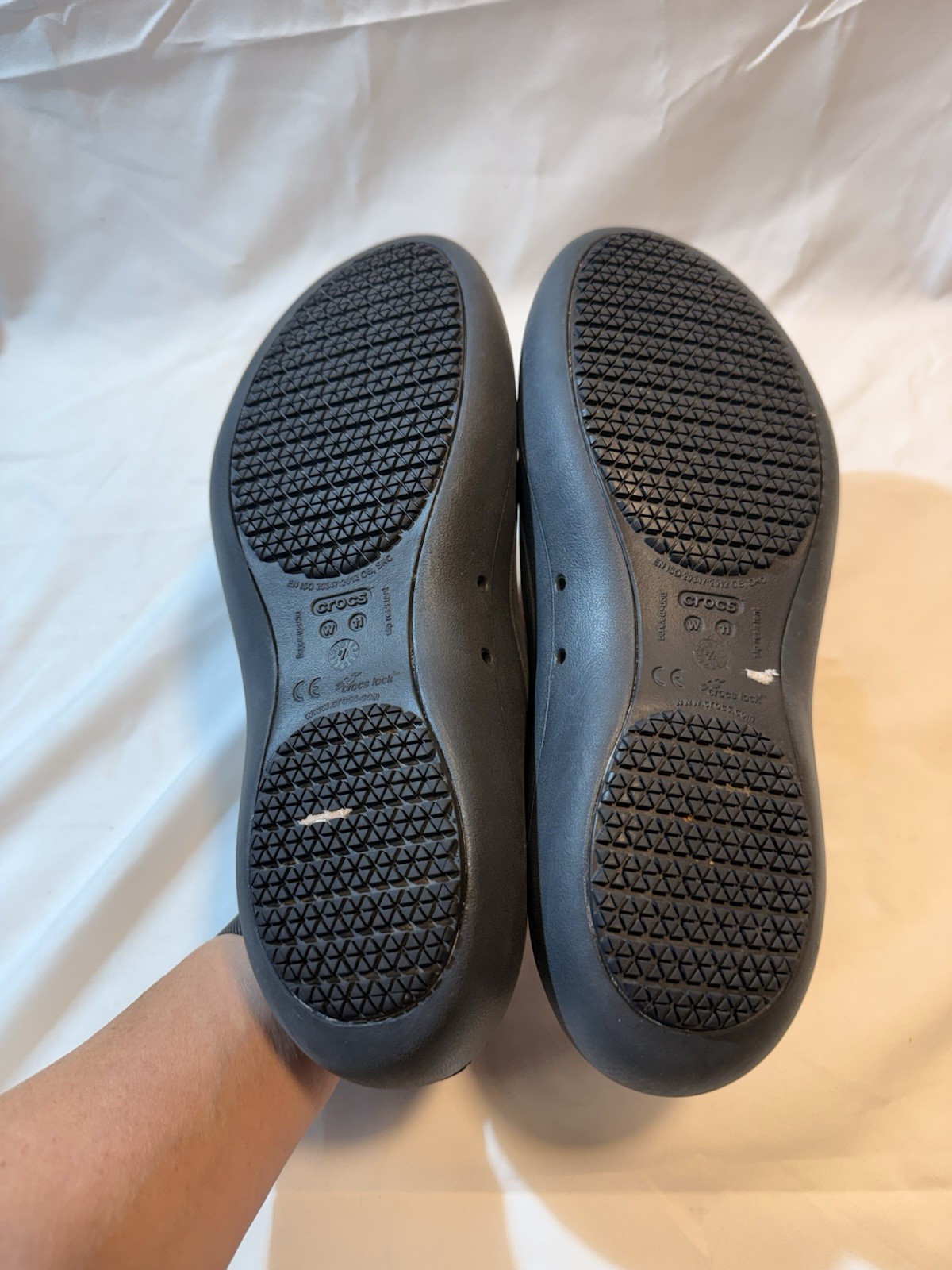 Crocs At Work Women’s Size 11 Black Ballet Flats Slip On Comfort Shoes