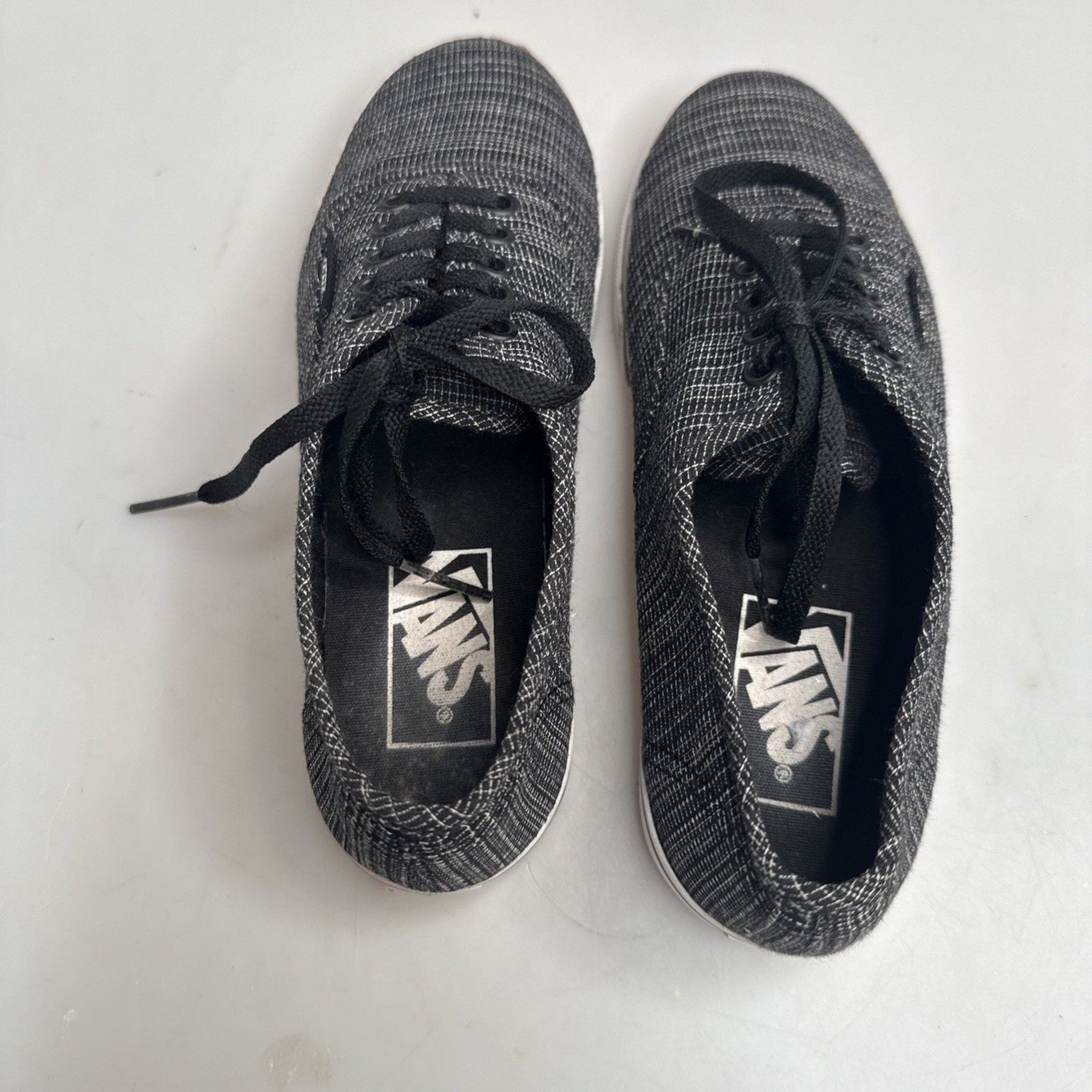 Vans Classic Knit Skate Sneakers Black Women’s 5 Men’s 3.5 Low Top Shoes EU 34.5