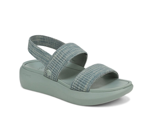 VIONIC Women’s Beach Sky Platform Slingback Sandal – Iceberg Green, Medium (NEW)