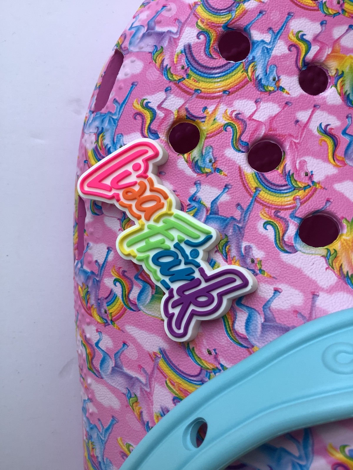 Crocs M10 W12 Lisa Frank Rainbow Unicorn Pink Classic Clog