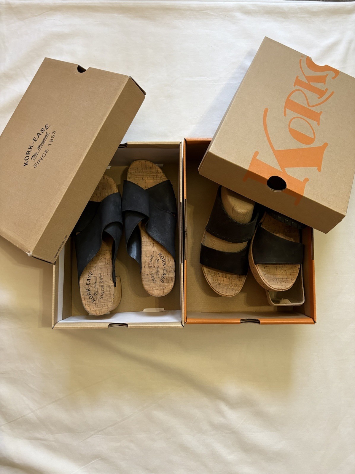 2 Pairs Kork Ease Sandals Size 8, Each Worn Once