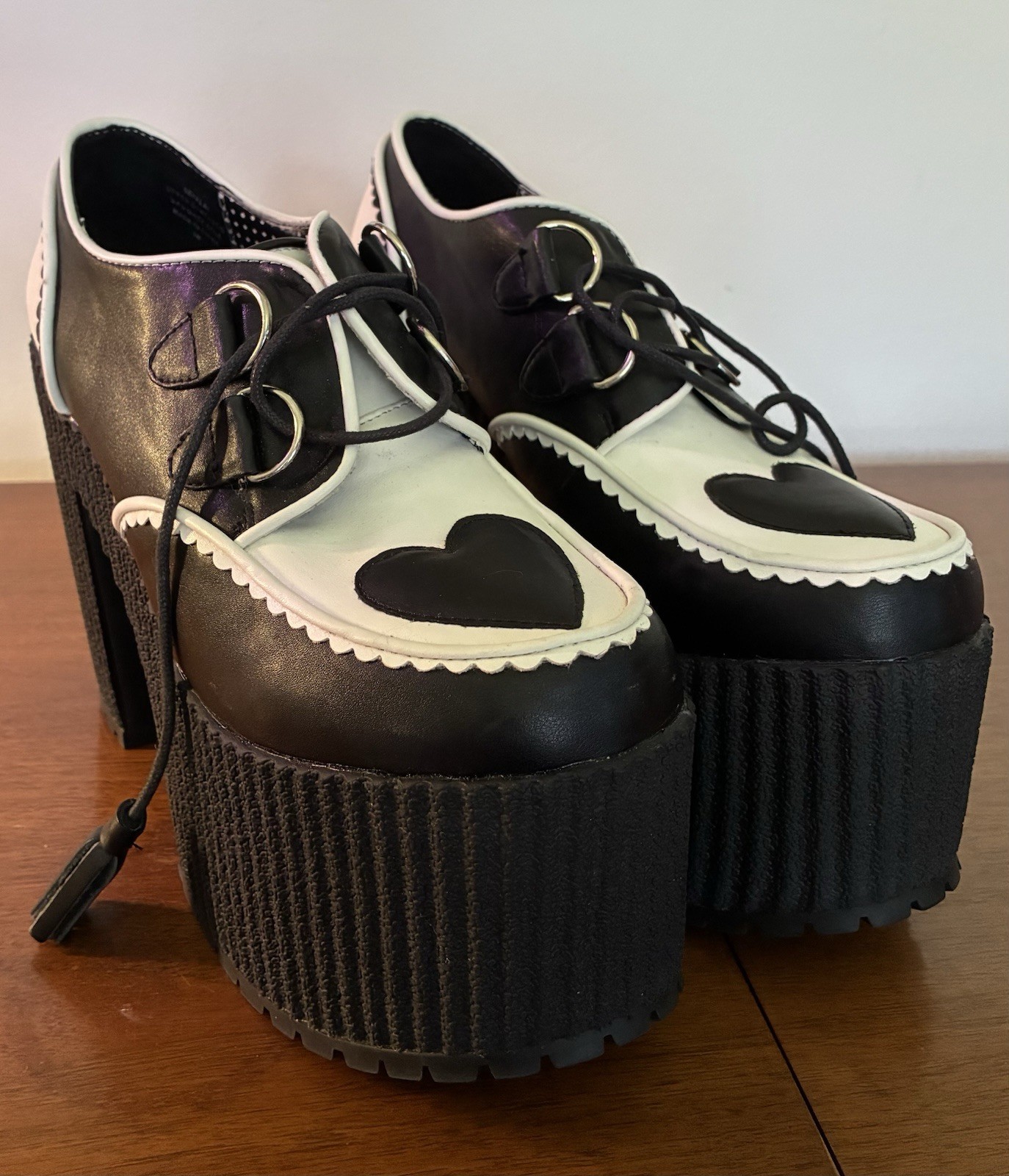 Dolls Kill Sugar Baby Laly Vegan Leather Platform Shoes Women’s Size 9