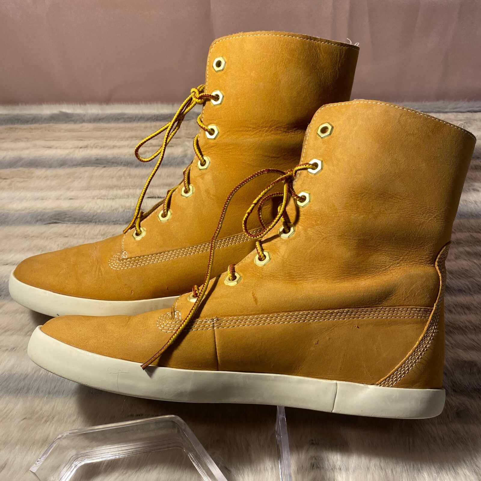 Timberland Earthkeepers Glastonbury Fleece Lace-Up Boots, size 9 VGUC