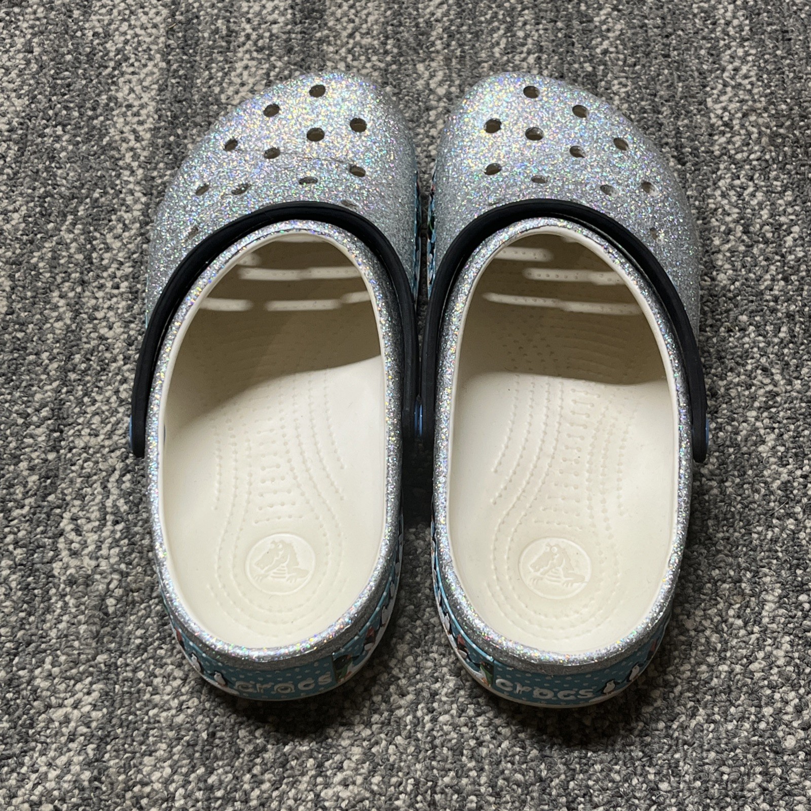 Crocs Classic Clogs Slip-On Sandal Unisex Shoes Size 9M 11W Winter Glitter