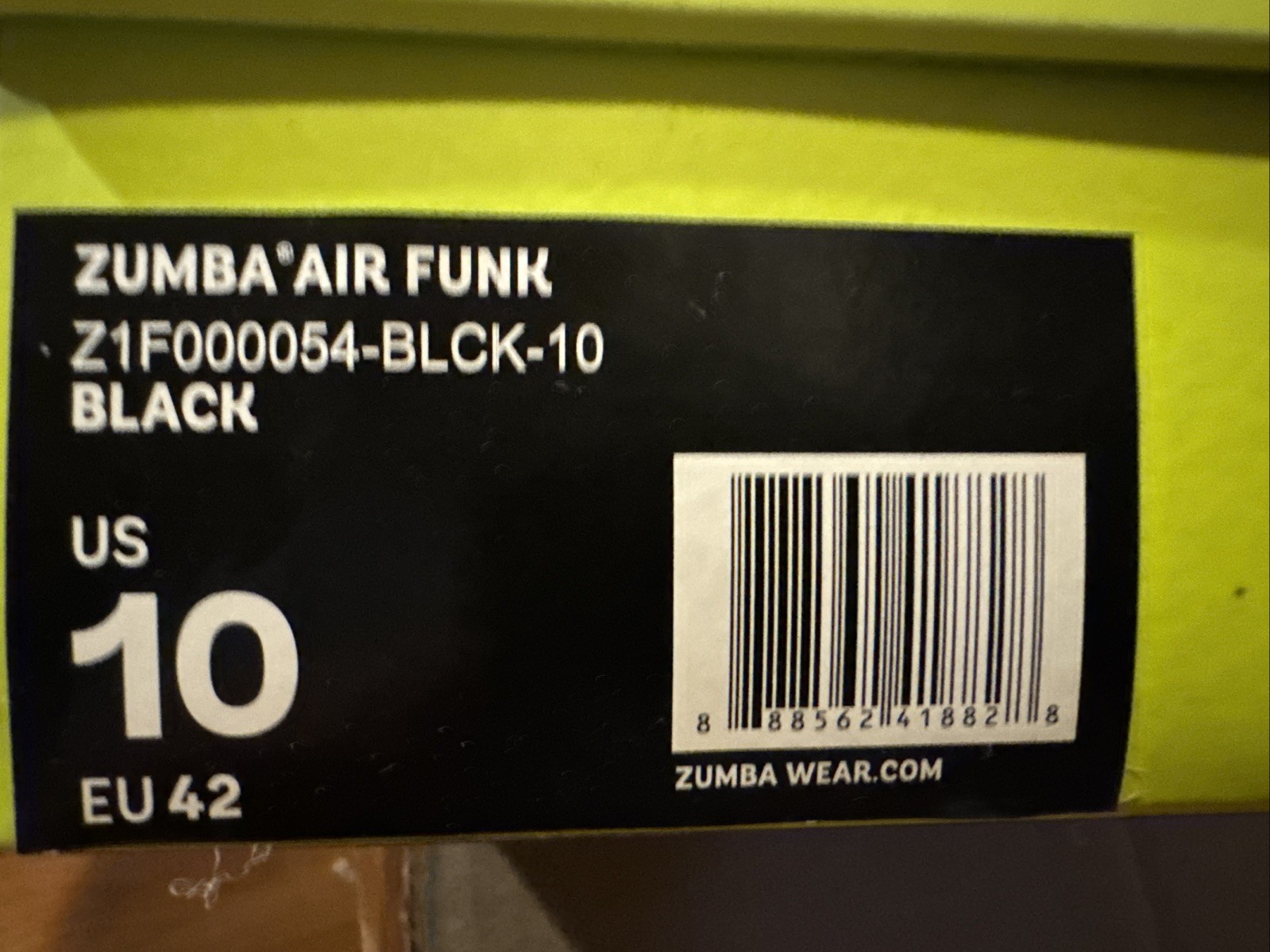 Zumba Fitness Zumba Air Funk Black Dance Sneakers Shoes Size 10 NIB