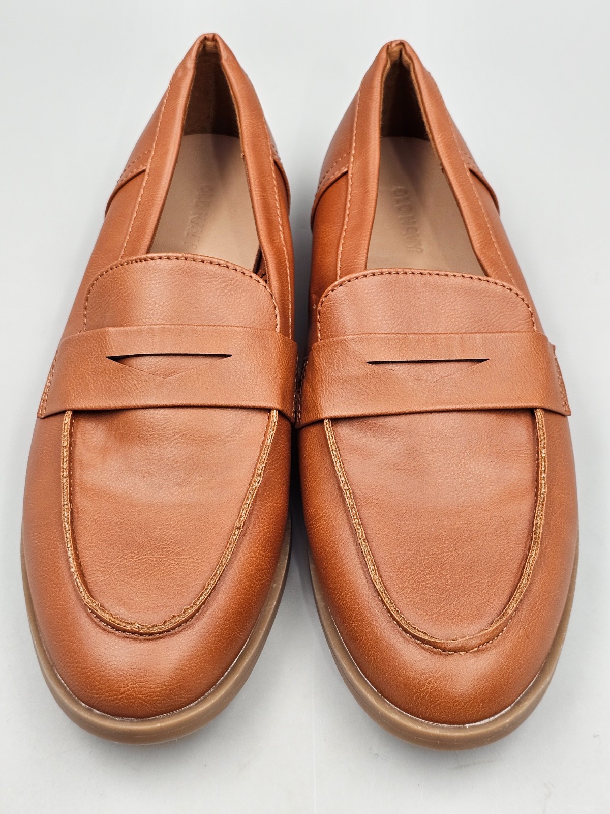 Old Navy Modern Loafer Women’s Size 9 Cognac Brown Penny Loafer Flat Slip On