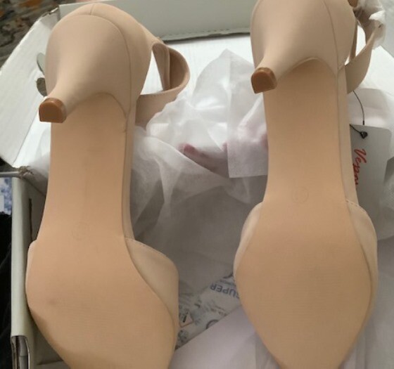 Vepose New York Size 9.5 Nude Nubuck beige high heel dress shoes style CJY031