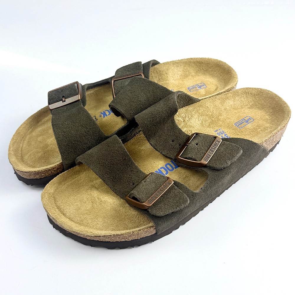 Birkenstock Arizona Soft Footbed Unisex Mocha Suede Leather Casual Sandals