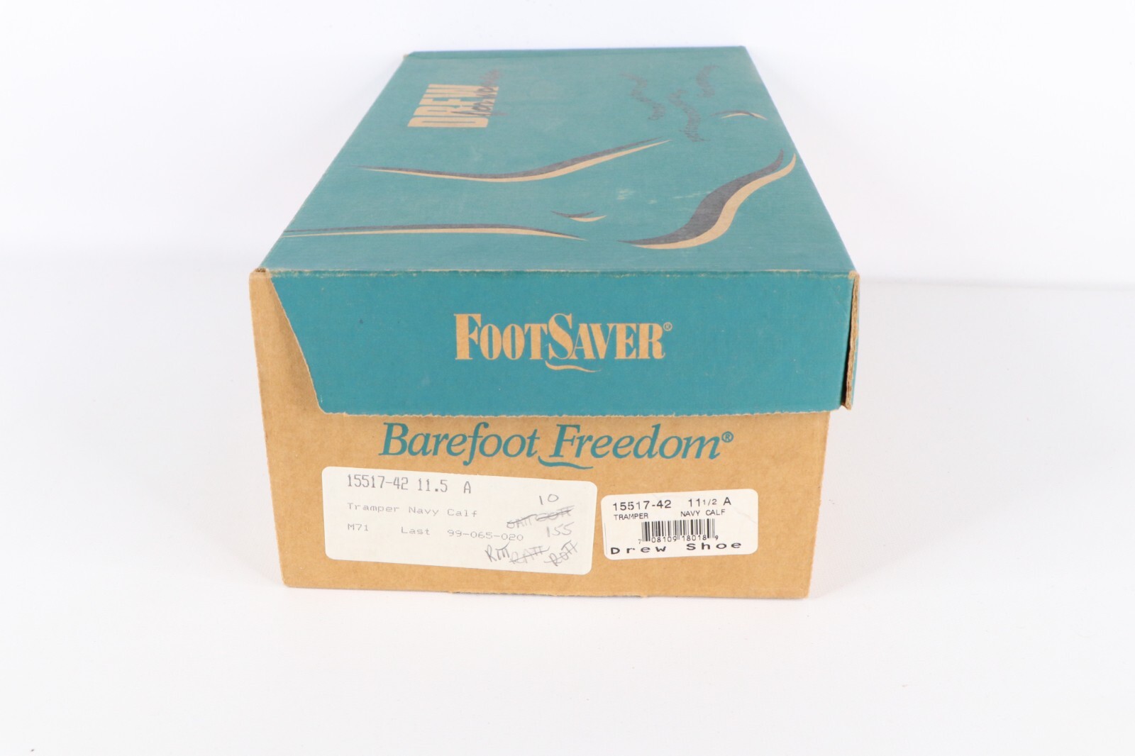 NOS Vintage 90s Streetwear Womens 11.5 A Leather Wingtip Dress Shoes Navy Blue