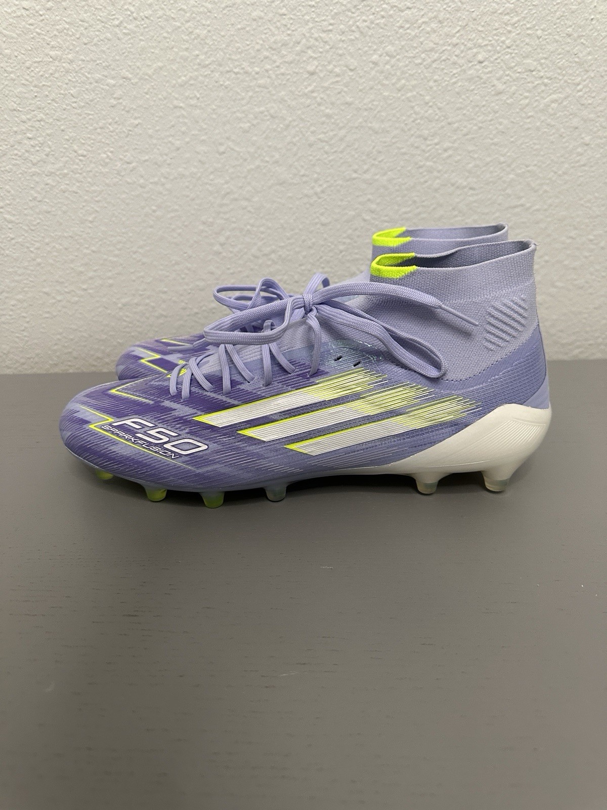 adidas F50 Sparkfusion Elite Mid FG/AG Womens Sz 8.5 Soccer Cleats Violet JH7648