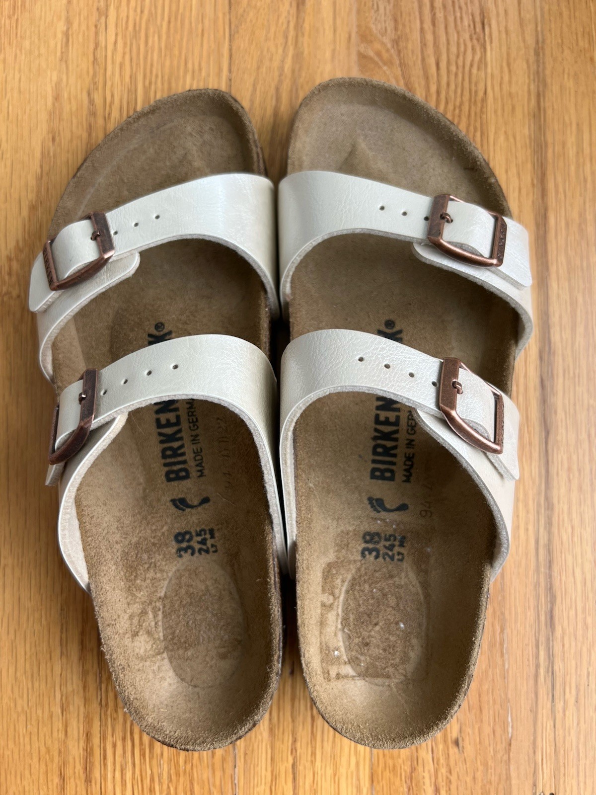 BIRKENSTOCK SYDNEY BIRKO-FLOR SANDALS GRACEFUL PEARL WHITE Women’s 7-7.5 EU 38